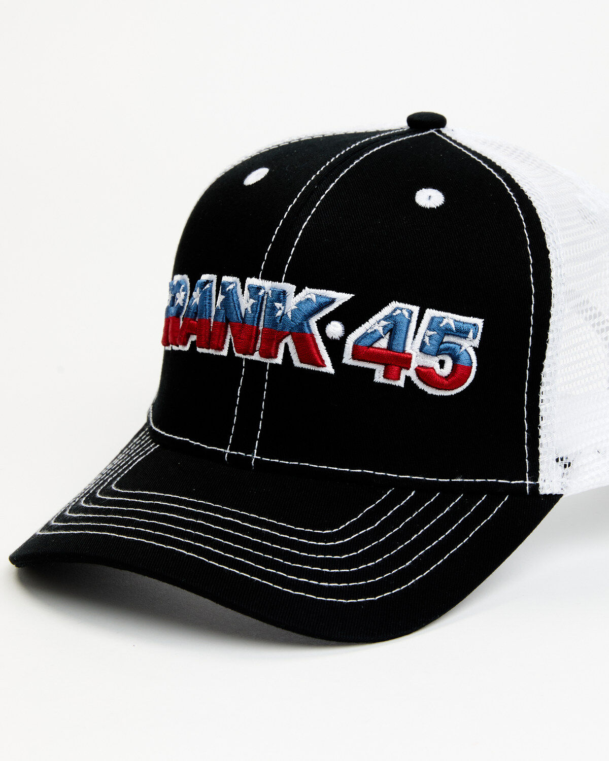 Men's RANK 45 Embroidered Flag Logo Mesh-Back Ball Cap