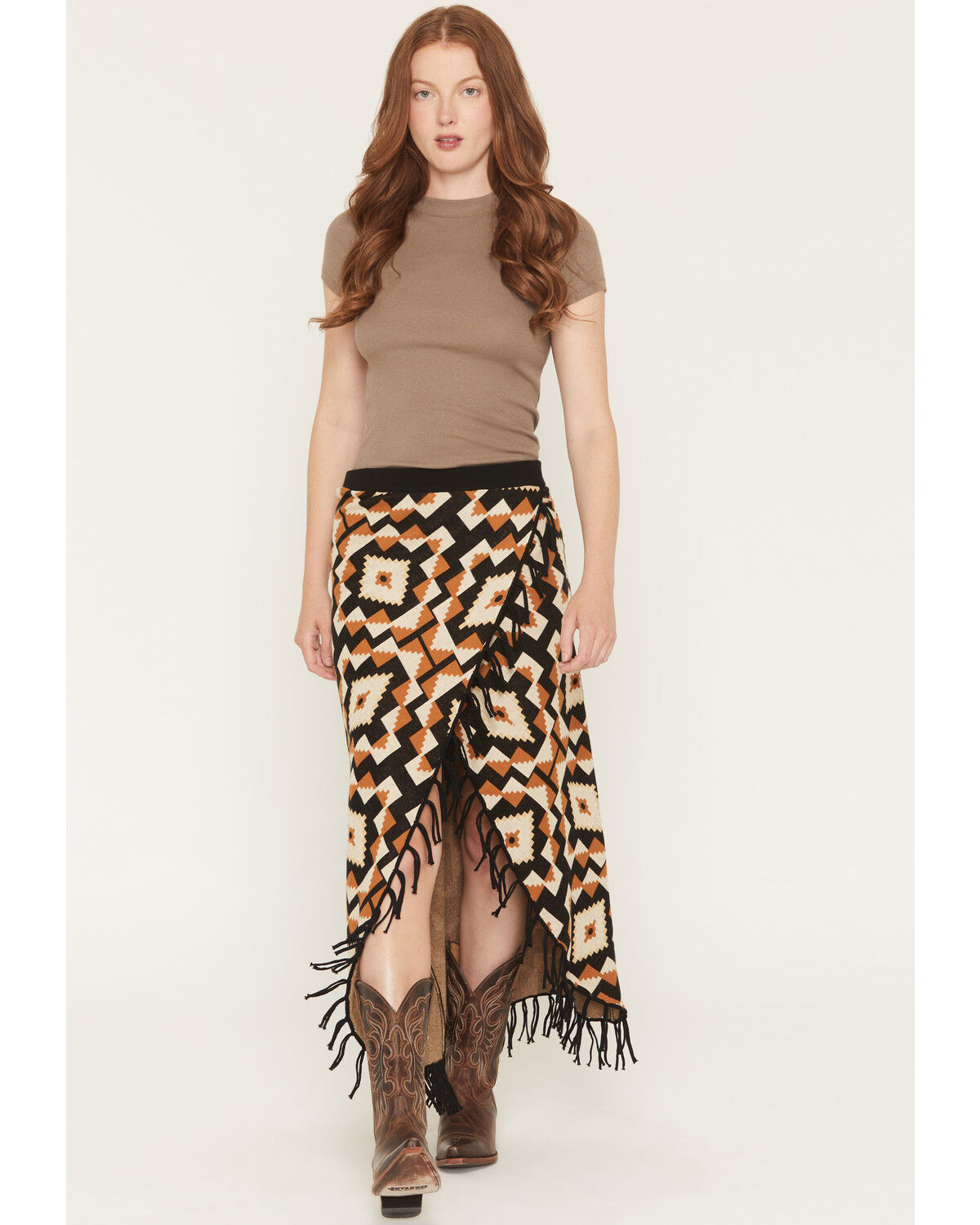 Women's Tasha Polizzi Andre Sweater Fringe Midi Skirt