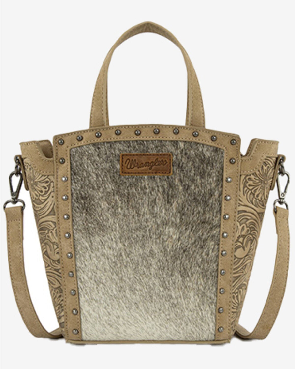 Women's Wrangler Cowhide Embossed Crossbody Tote Bag