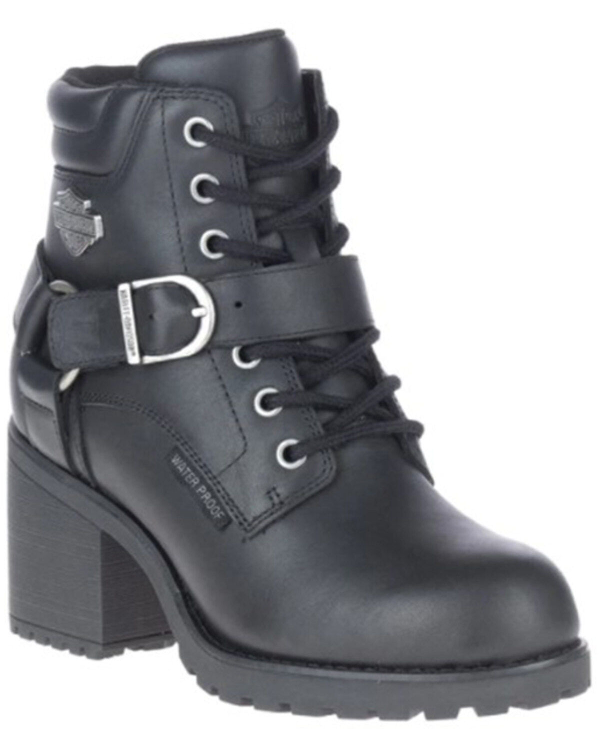 Women's Harley Davidson Howell Harness Lace-Up Waterproof Leather Moto