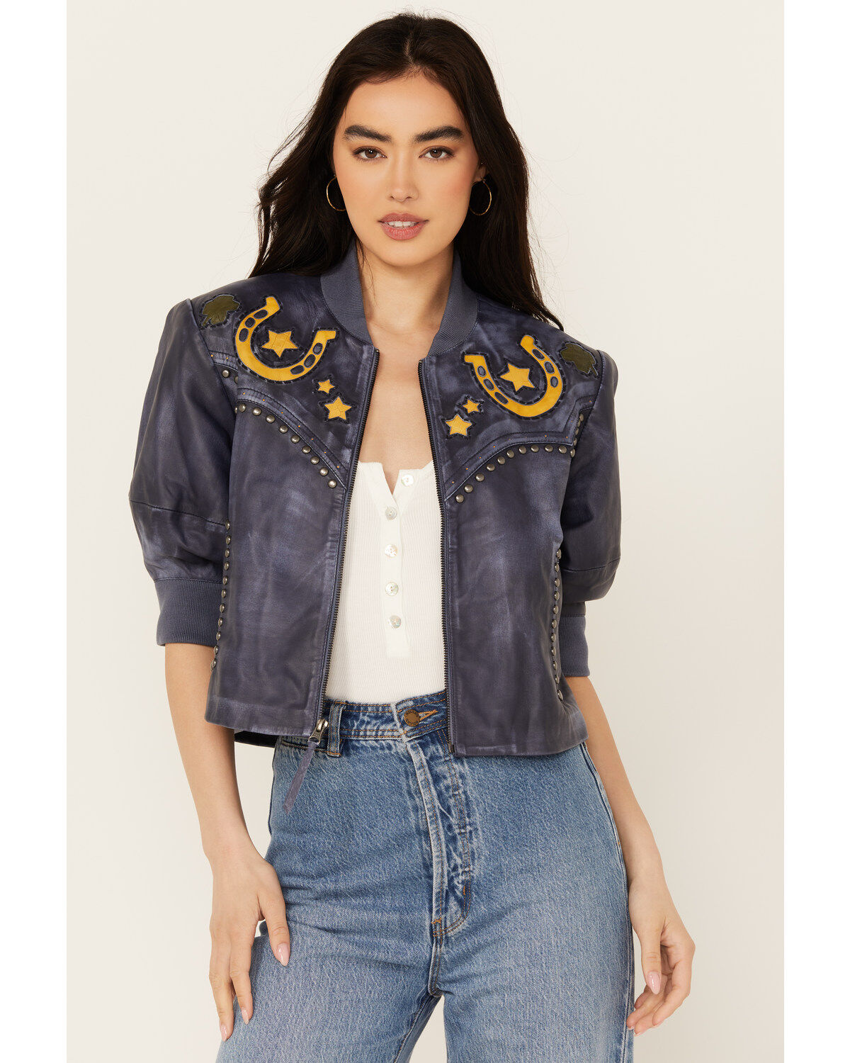Women's Double D Ranch Ti-Yi-Yo Leather Jacket