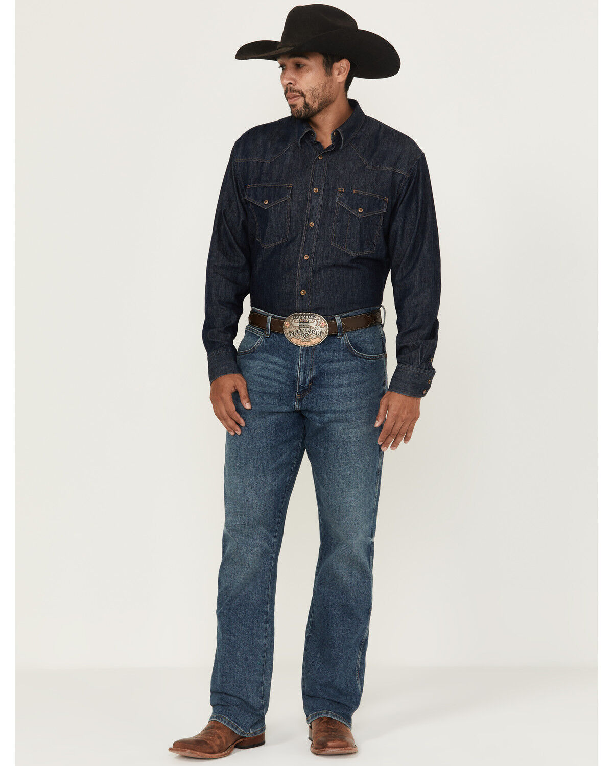 Men's Wrangler Retro Medium Wash Relaxed Fit Bootcut Stretch Denim Jea