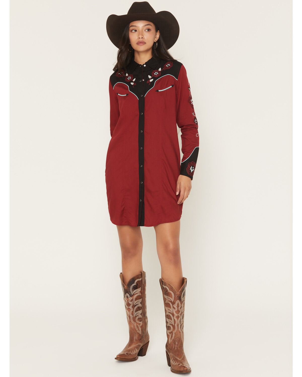 Women's Panhandle Slim Boot Barn Exclusive Long Sleeve Retro Embroider