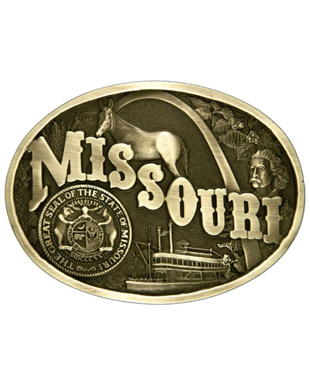 Men's Montana Silversmiths Missouri State Heritage Attitude Buckle