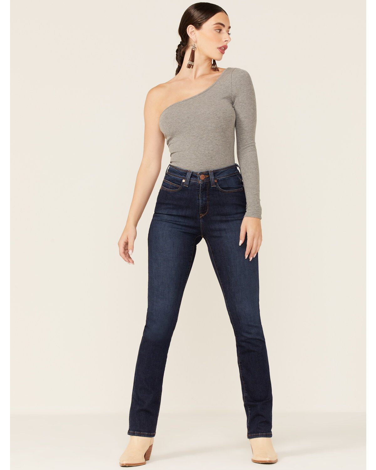 Women's Lola Jeans Medium Wash High Rise Straight Jeans