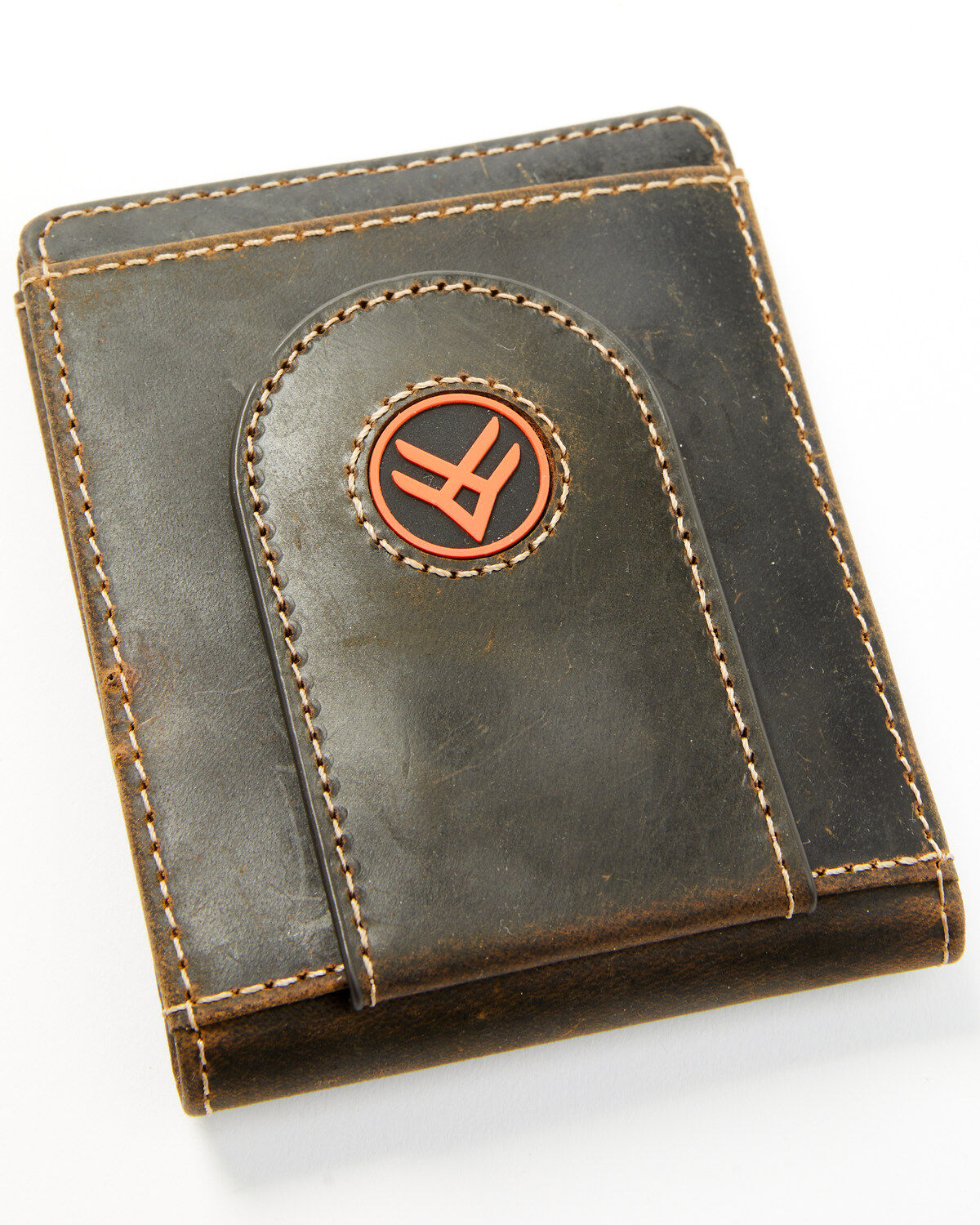 Men's Hawx Leather Logo Money Clip
