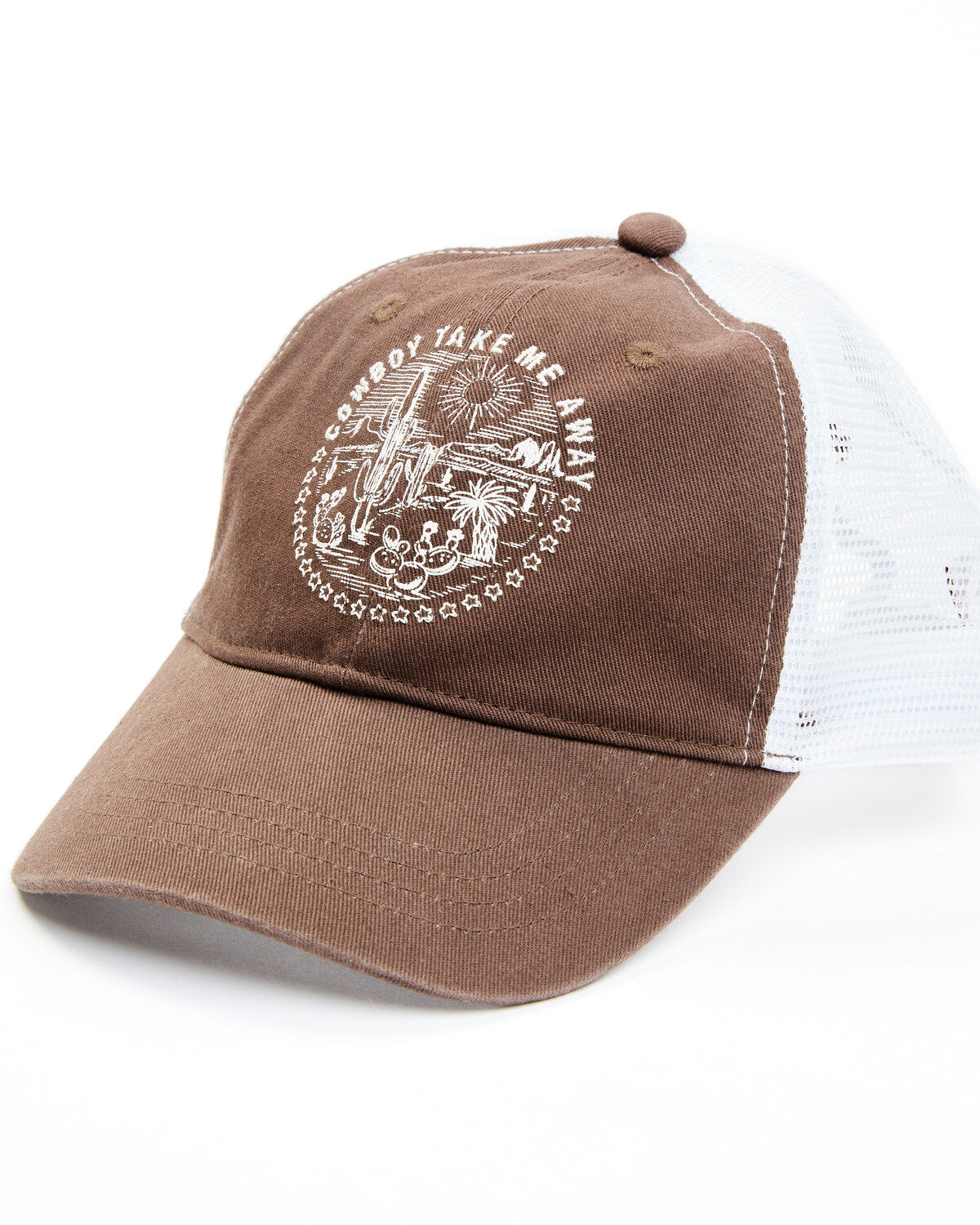Women's Shyanne Cactus Circle Graphic Mesh-Back Ball Cap