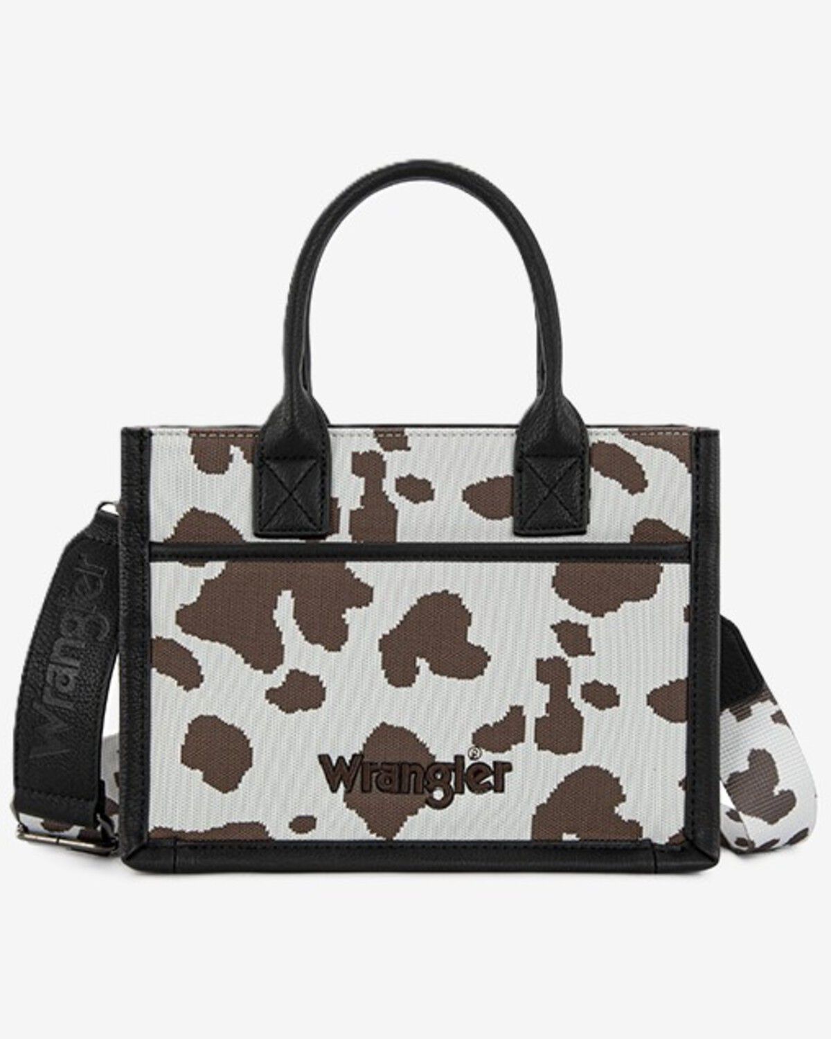 Women's Wrangler Cow Print Crossbody Tote Bag