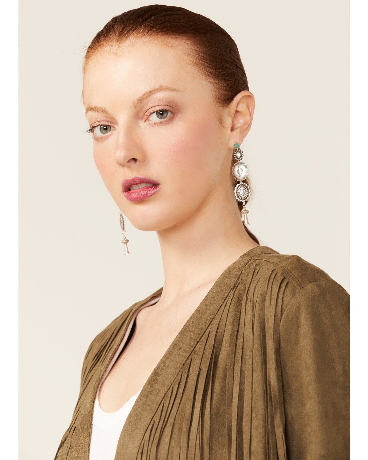 Women's Paige Wallace Turquoise Studded Concho Earrings