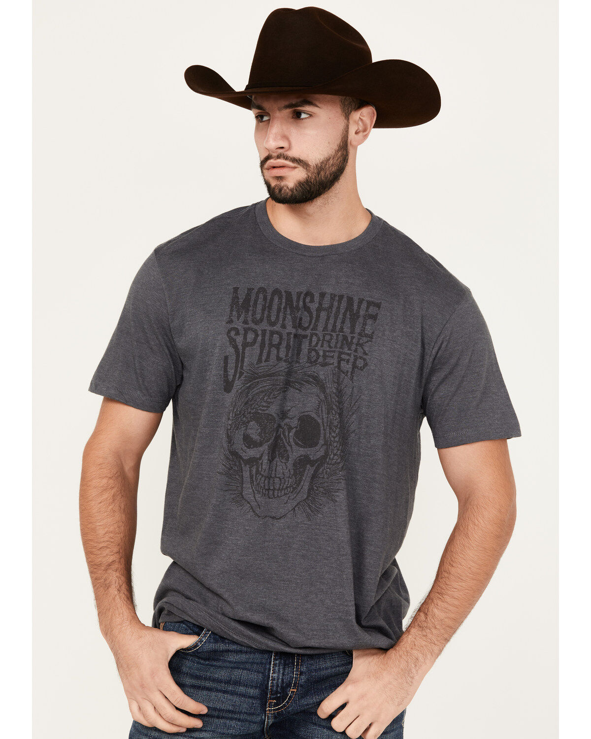 Men's Moonshine Spirit Drink Deep Short Sleeve Graphic T-Shirt