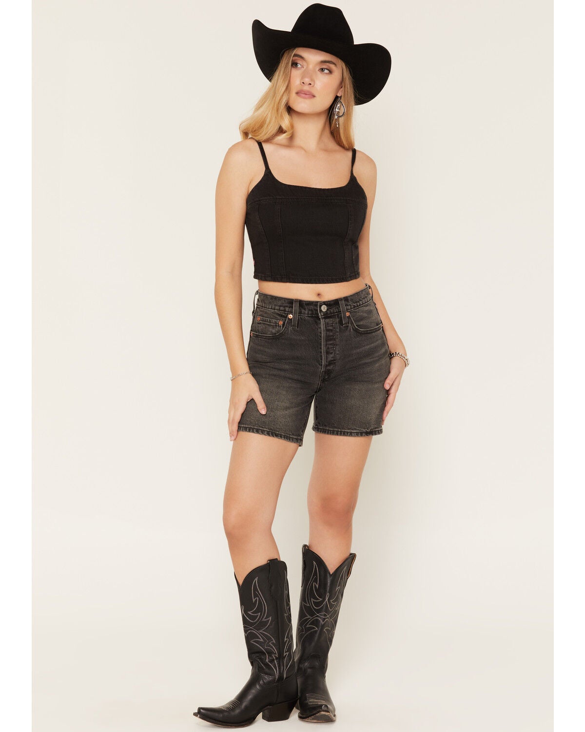 Women's Levi's Case Closed 501 High Rise Mid Thigh Denim Shorts