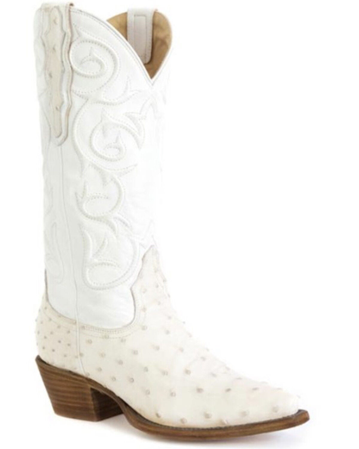 Women's Stetson Callie Exotic Ostrich Western Boots - Snip Toe