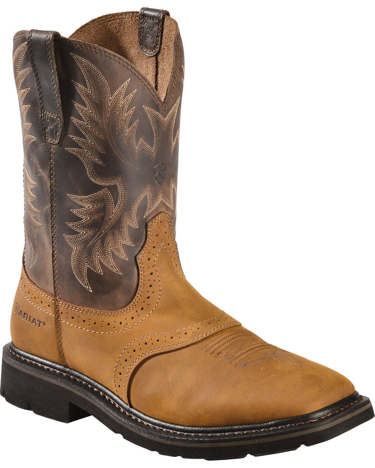 Men's Ariat 10" Sierra Pull-On Western Work Boots - Square Toe