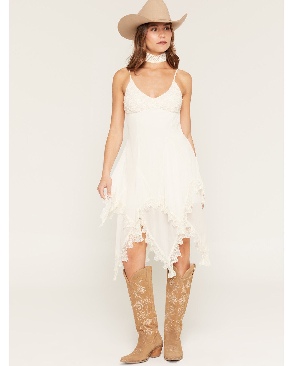 Women's Miss Me Hanky Hem Sleeveless Mini Dress