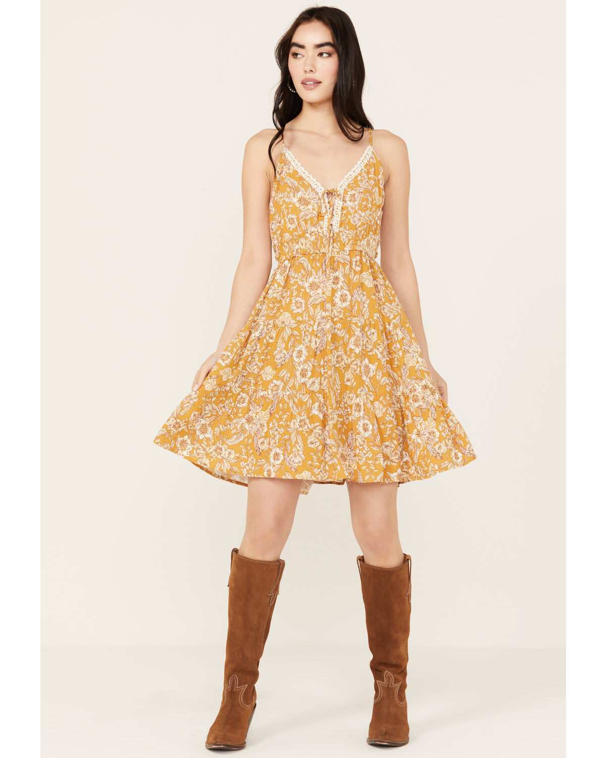 Dress barn yellow dress top