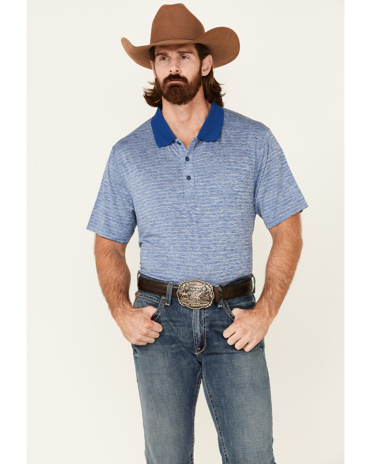 Men's Cody James Core Striped Short Sleeve Polo Shirt