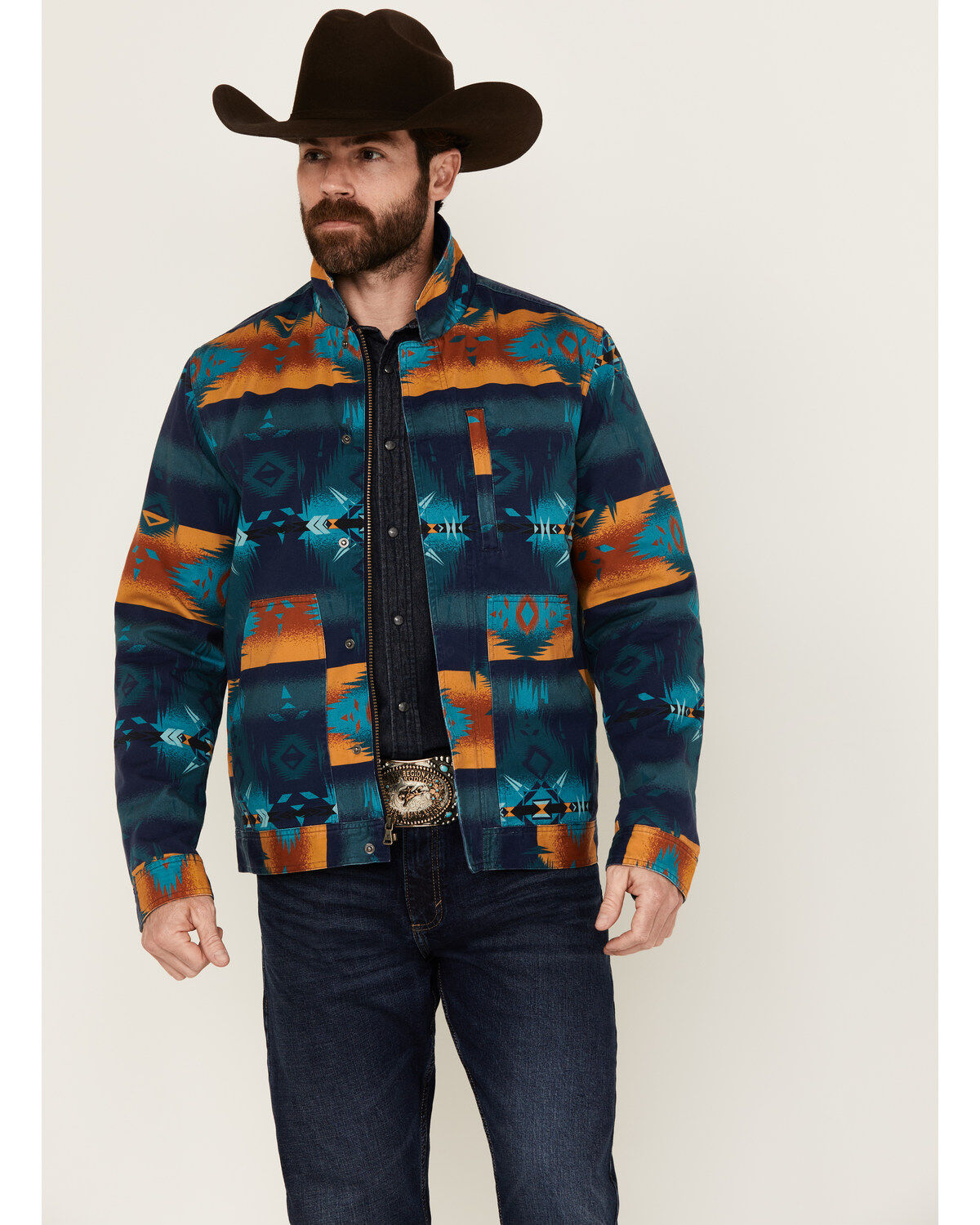 Men's RANK 45 Twill Southwestern Print Jacket