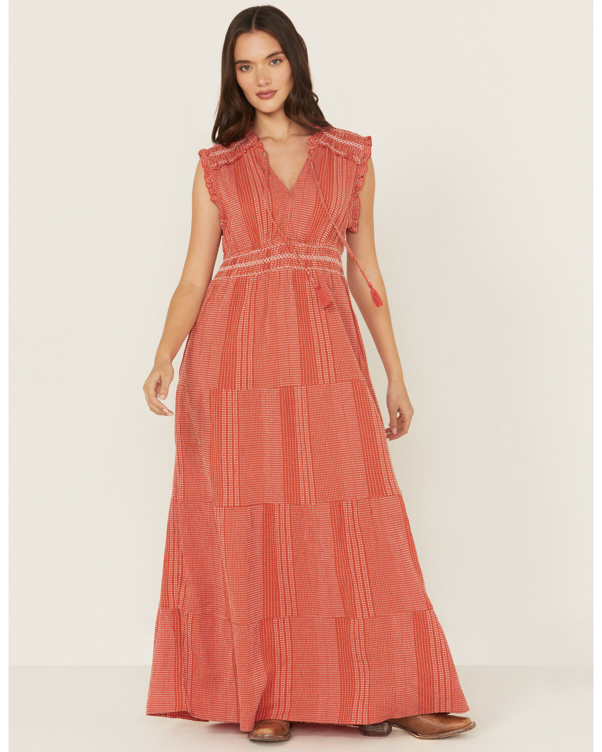 Women's Ariat Sunset Set Of Mind Sleeveless Maxi Dress