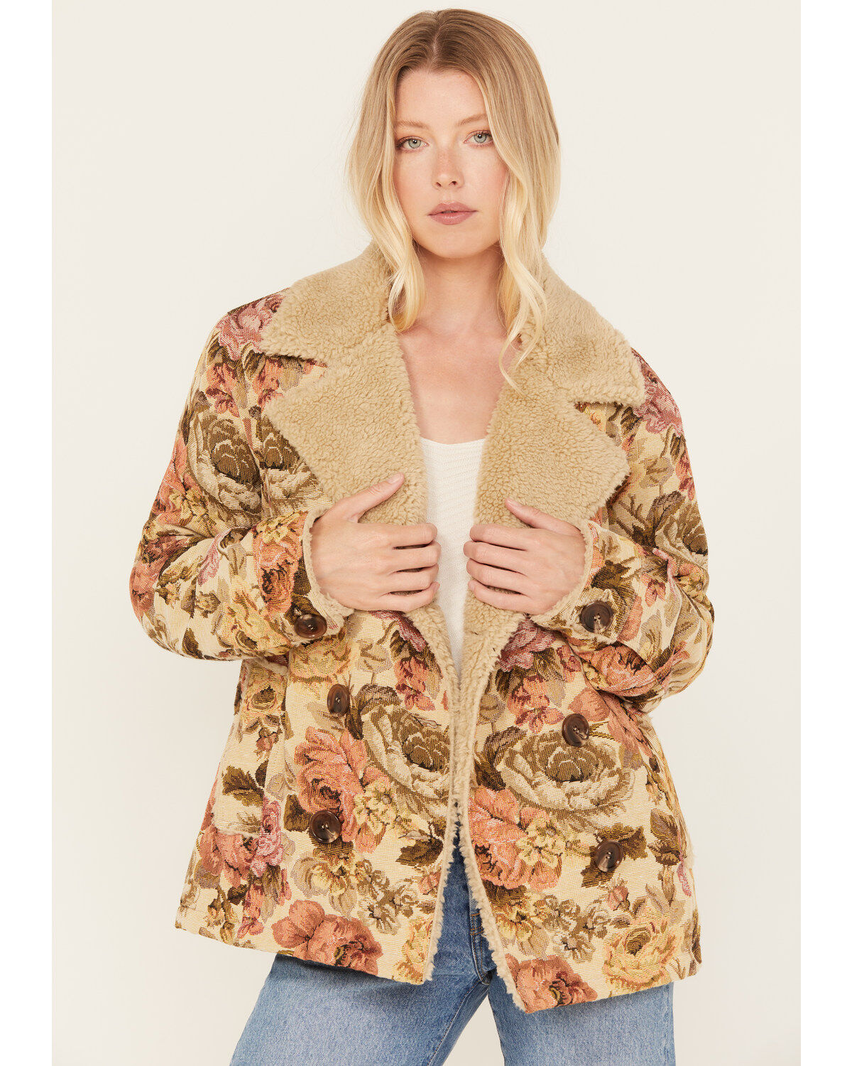 Floral print jacket women's cheap