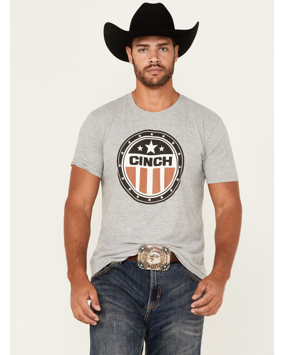 Men's Cinch Circle America Logo Short Sleeve Graphic T-Shirt
