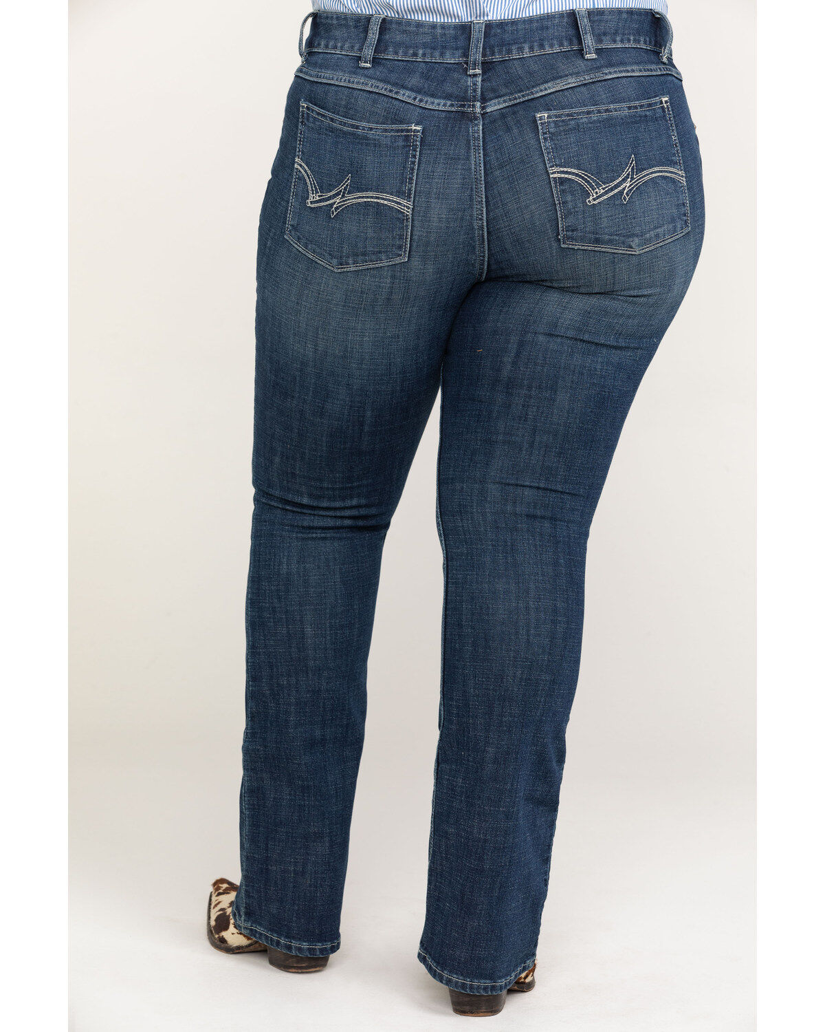 Women's Wrangler Dark Wash Bootcut Jeans - Plus
