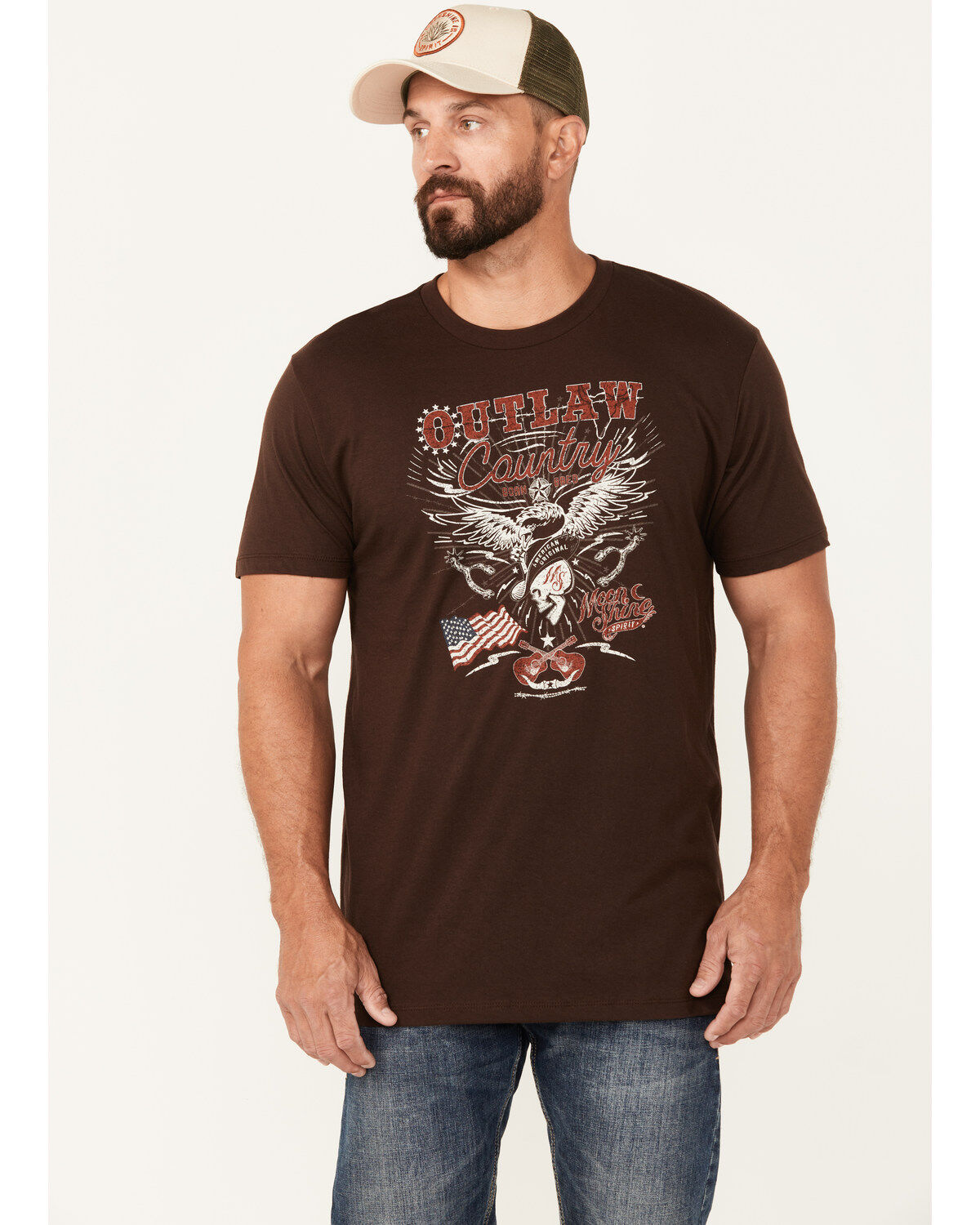 Men's Moonshine Spirit Outlaw Racing Short Sleeve Graphic T-Shirt