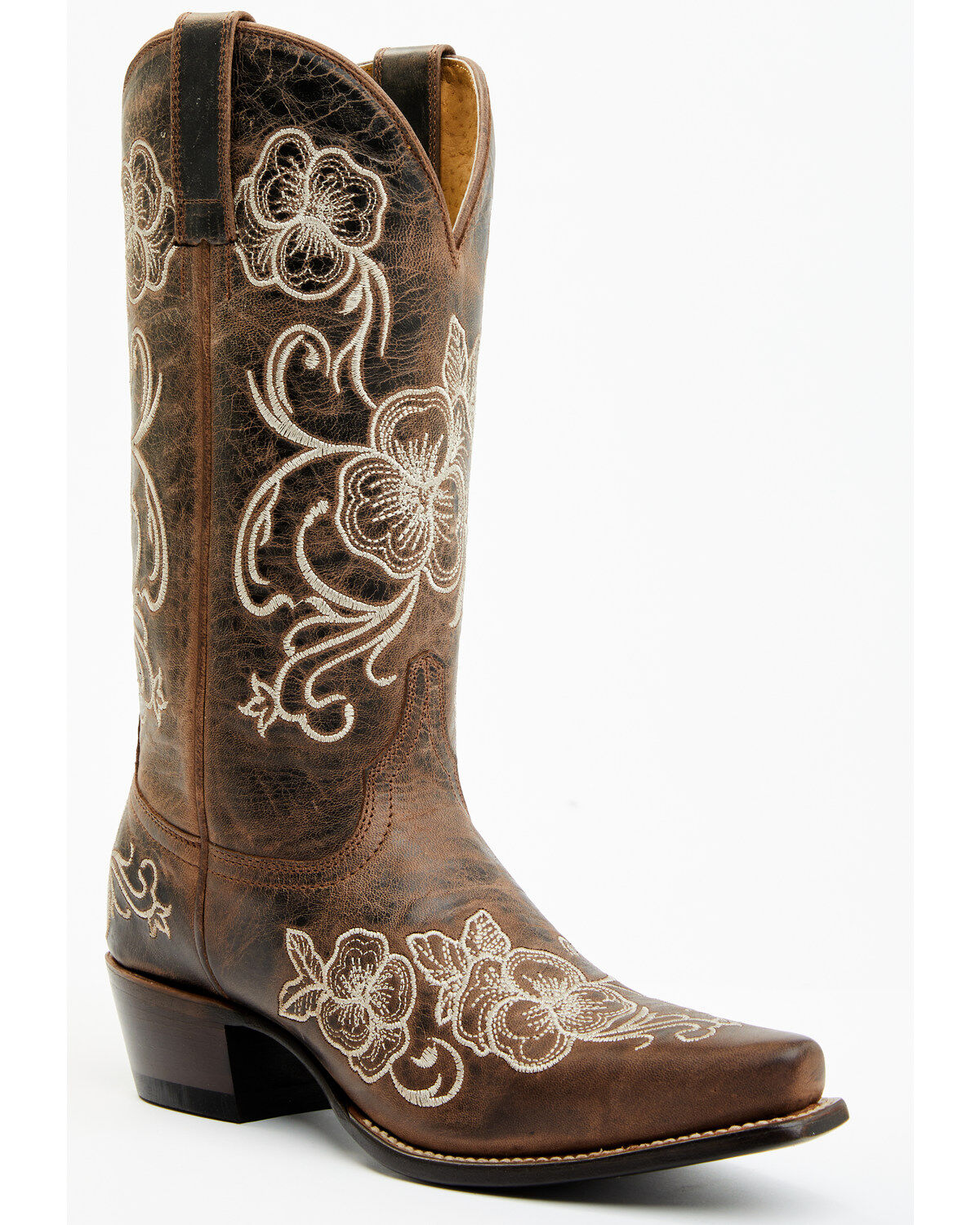 Women's Shyanne Lasy Floral Embroidered Western Boots - Snip Toe