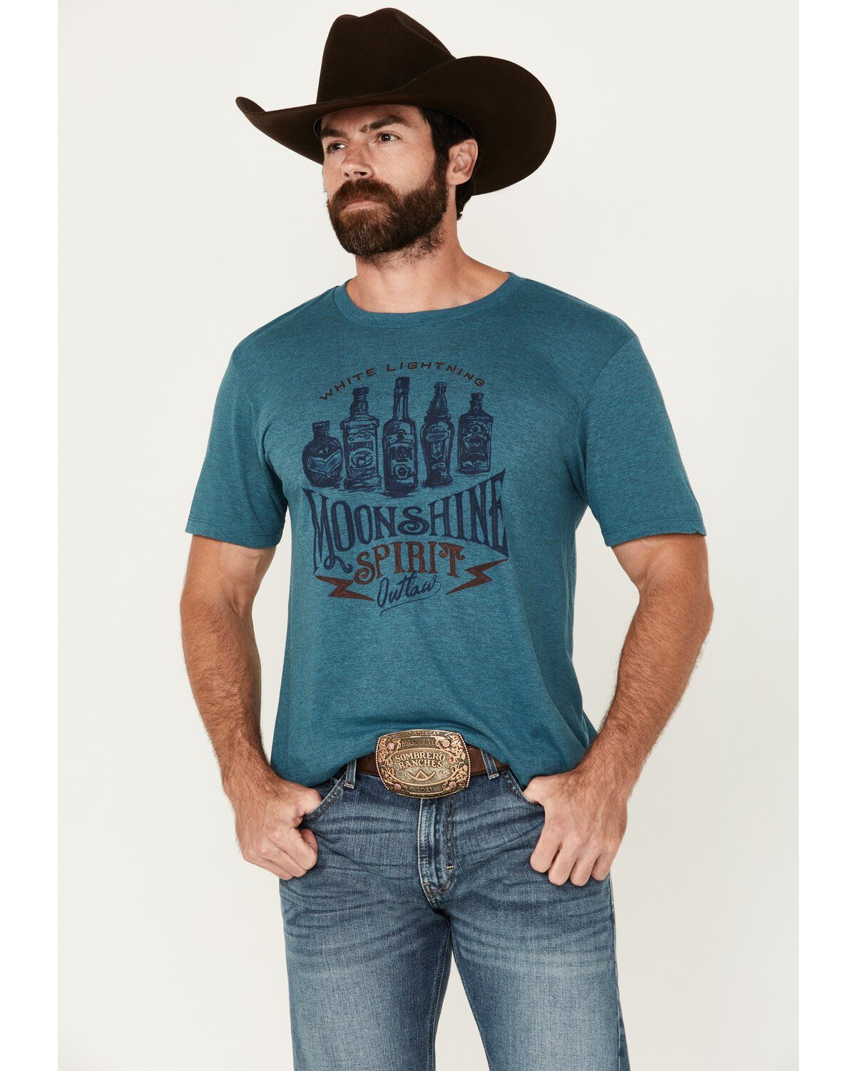 Men's Moonshine Spirit White Lightning Short Sleeve Graphic T-Shirt