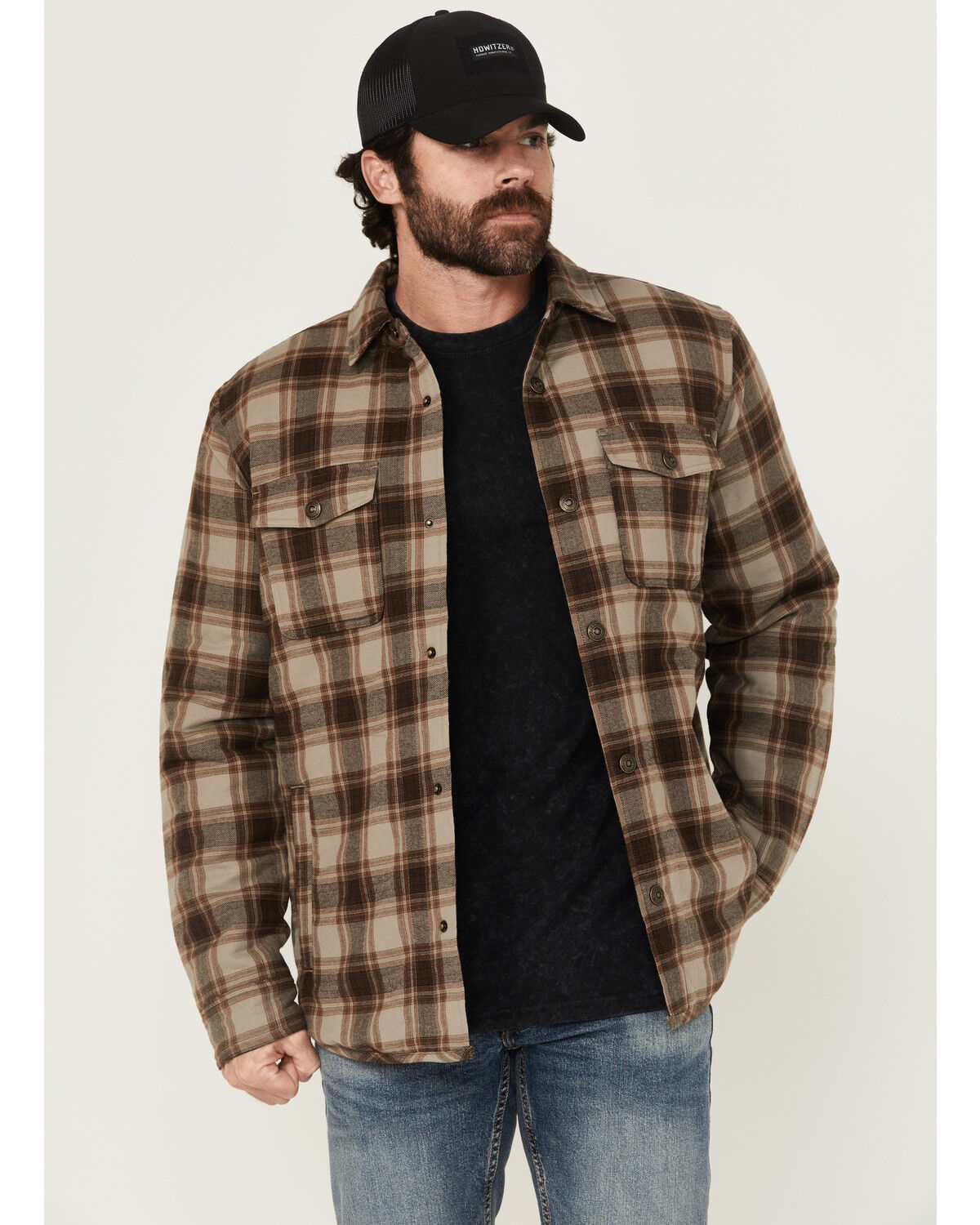 Men's Brothers and Sons Schefter Plaid Print Shirt Jacket