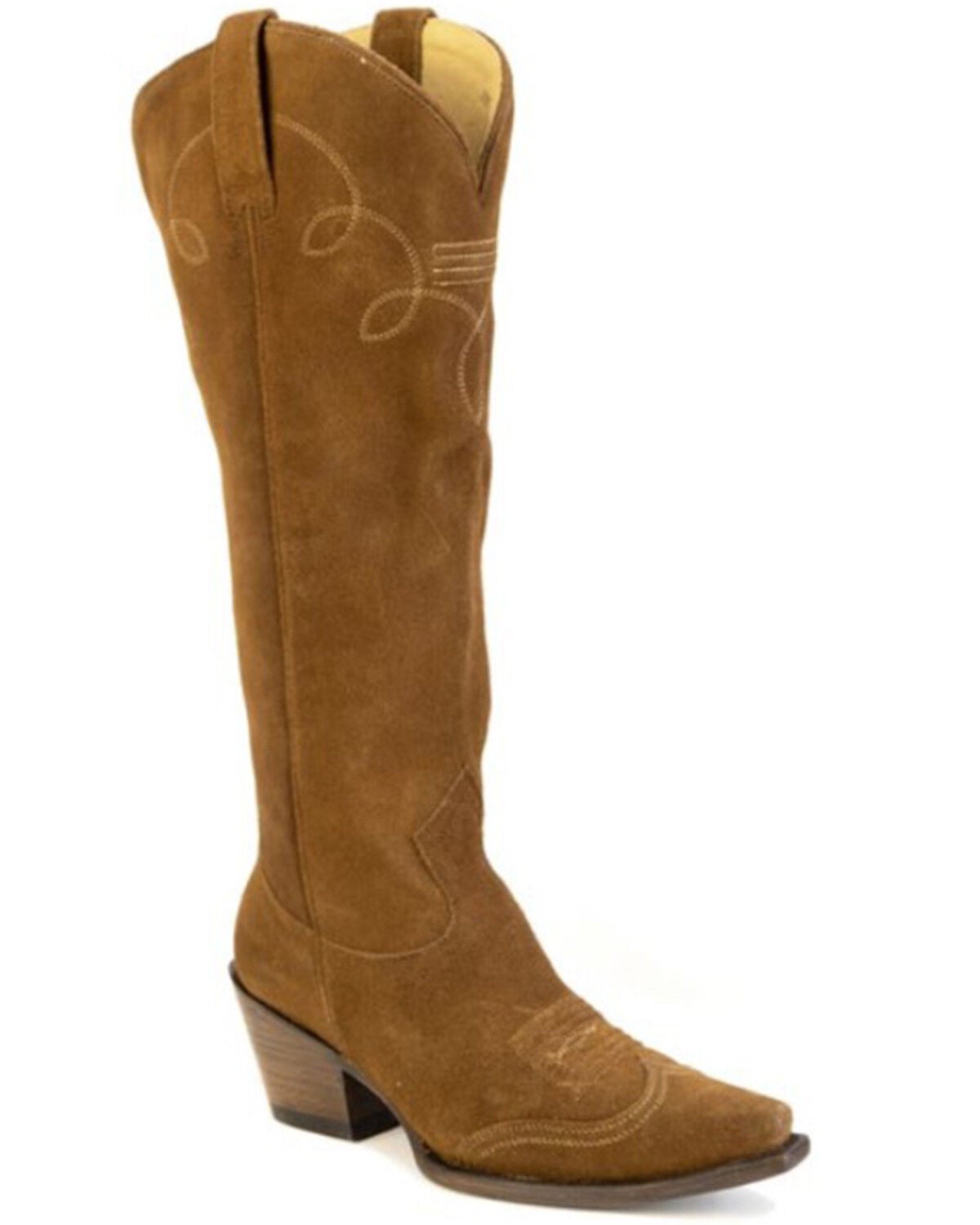 Women's Stetson Gemma Suede Tall Western Boots - Snip Toe