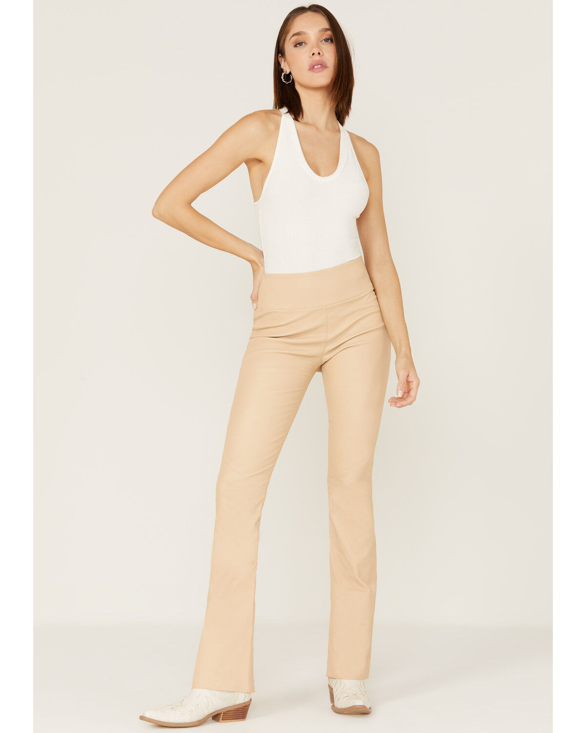 Women's Bandit Double D Ranch Leather High Rise Pants