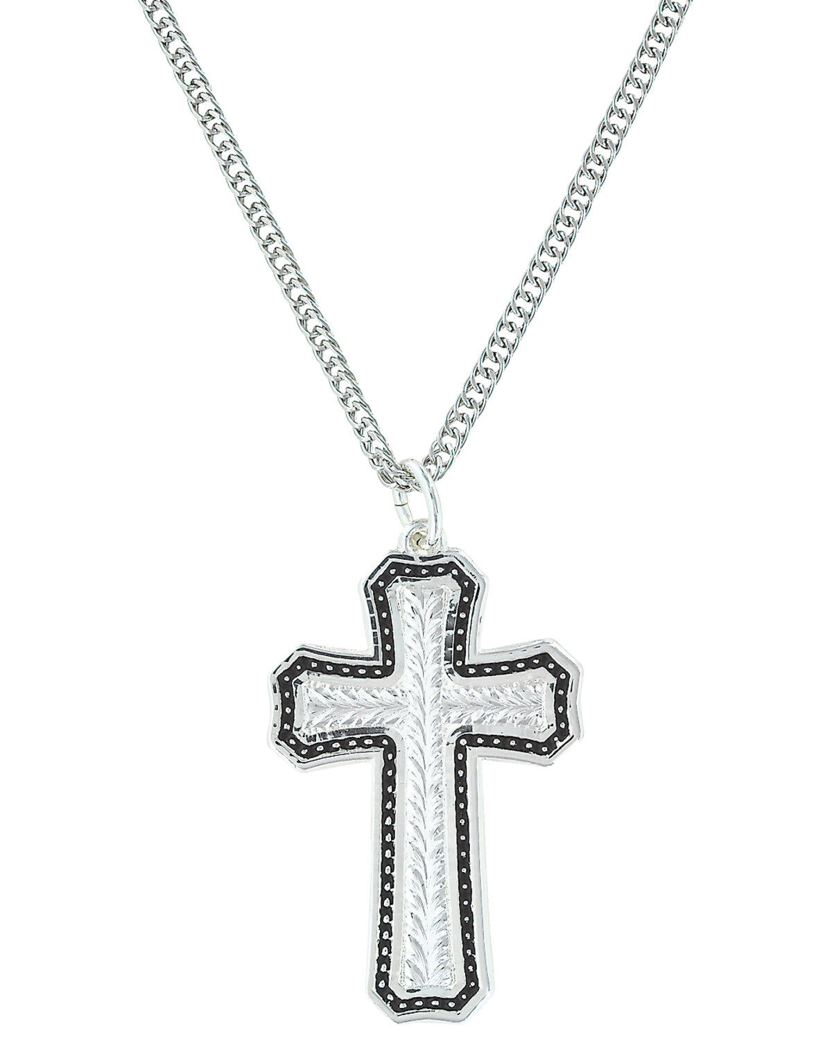 Women's Montana Silversmiths Pinpoints & Wheat Cross Necklace