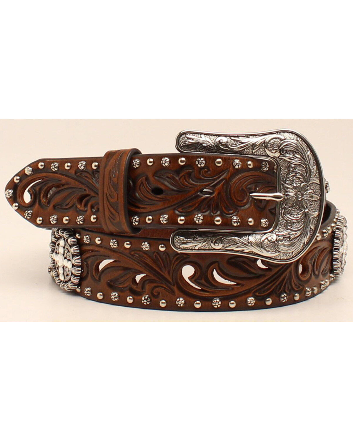 Women's Ariat 1 1/2" Embossed Concho Belt