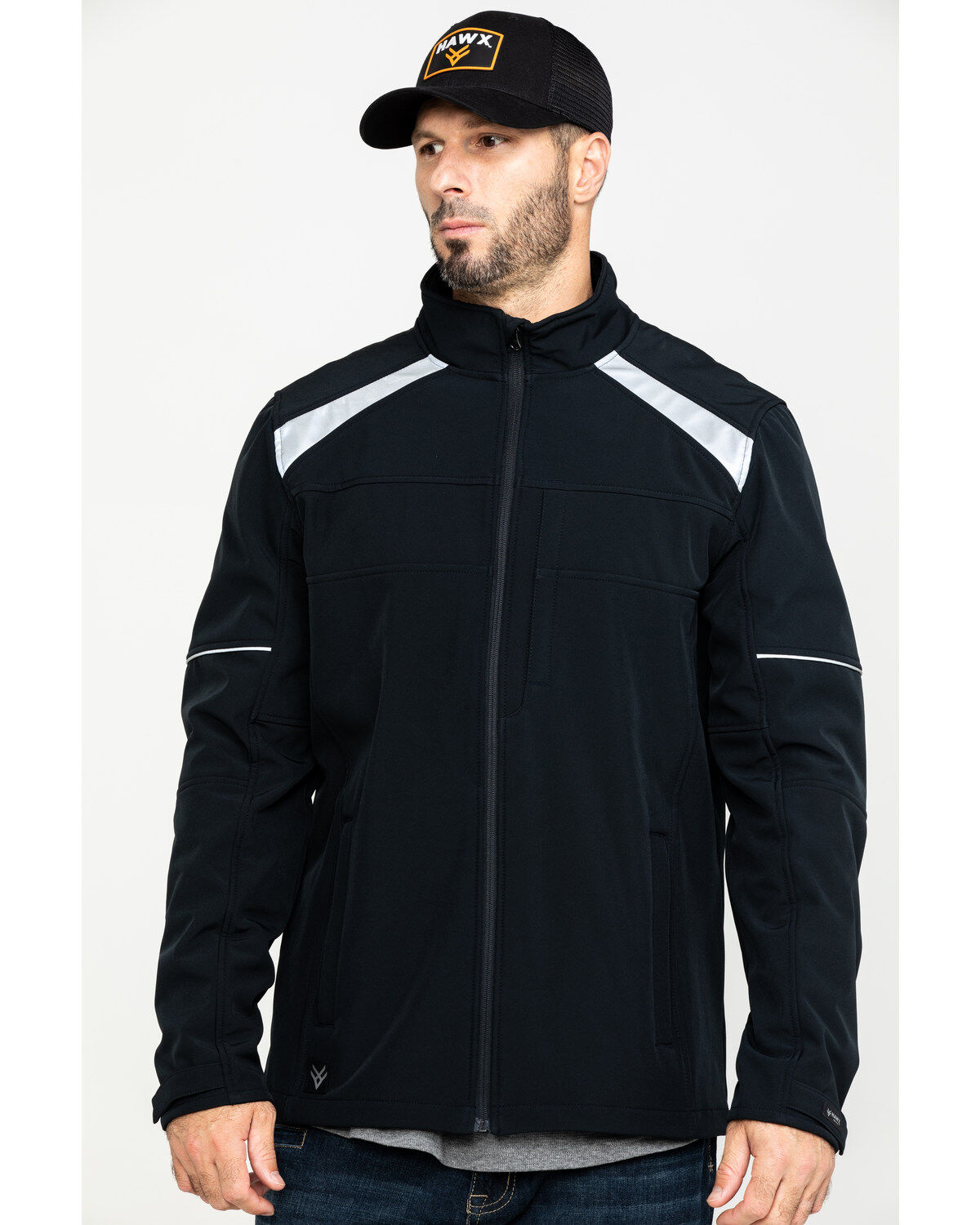 Men's Hawx Reflective Polar Fleece Moto Work Jacket - Tall