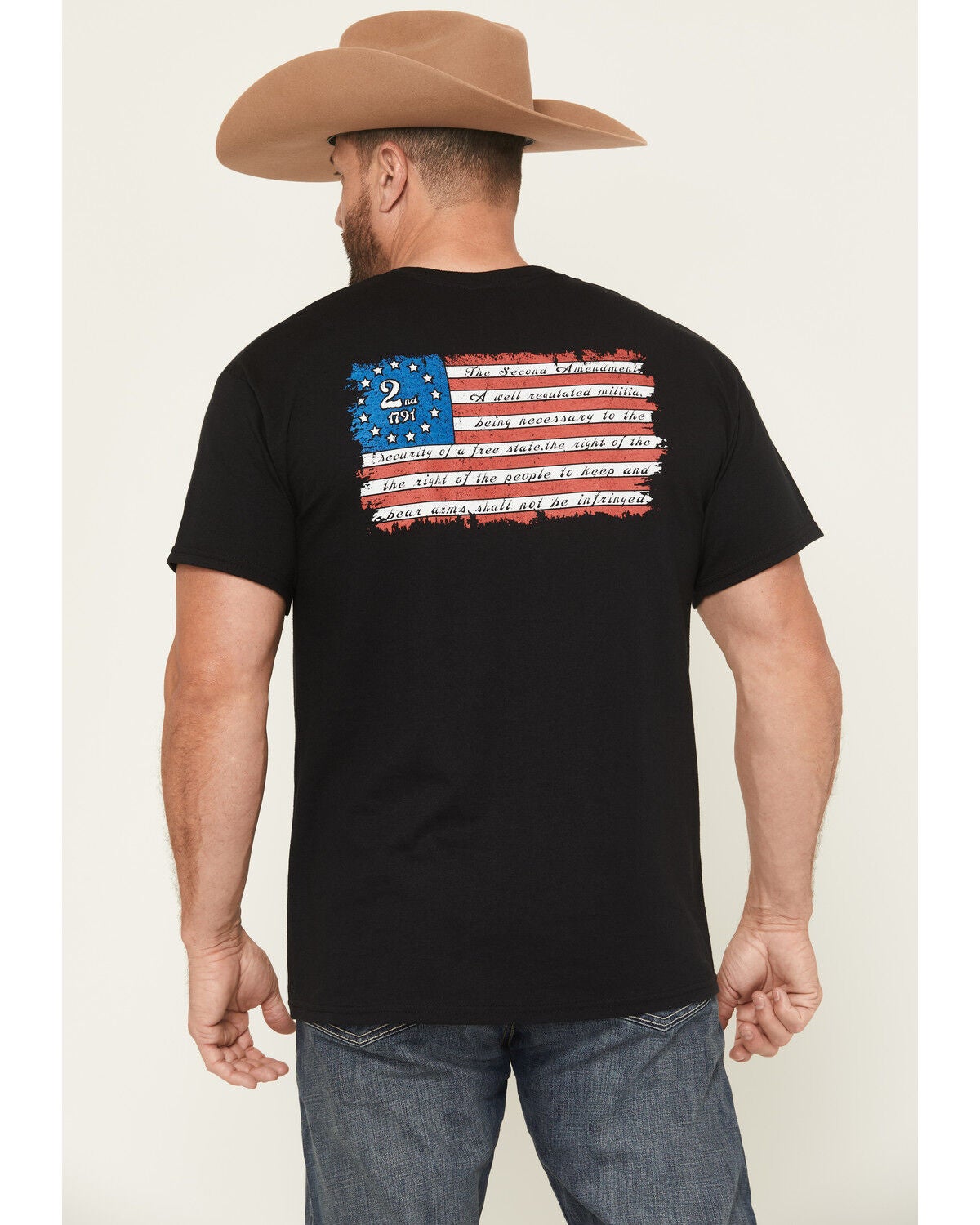 Men's NRA 2nd Amendment Patriotic Short Sleeve Graphic T-Shirt