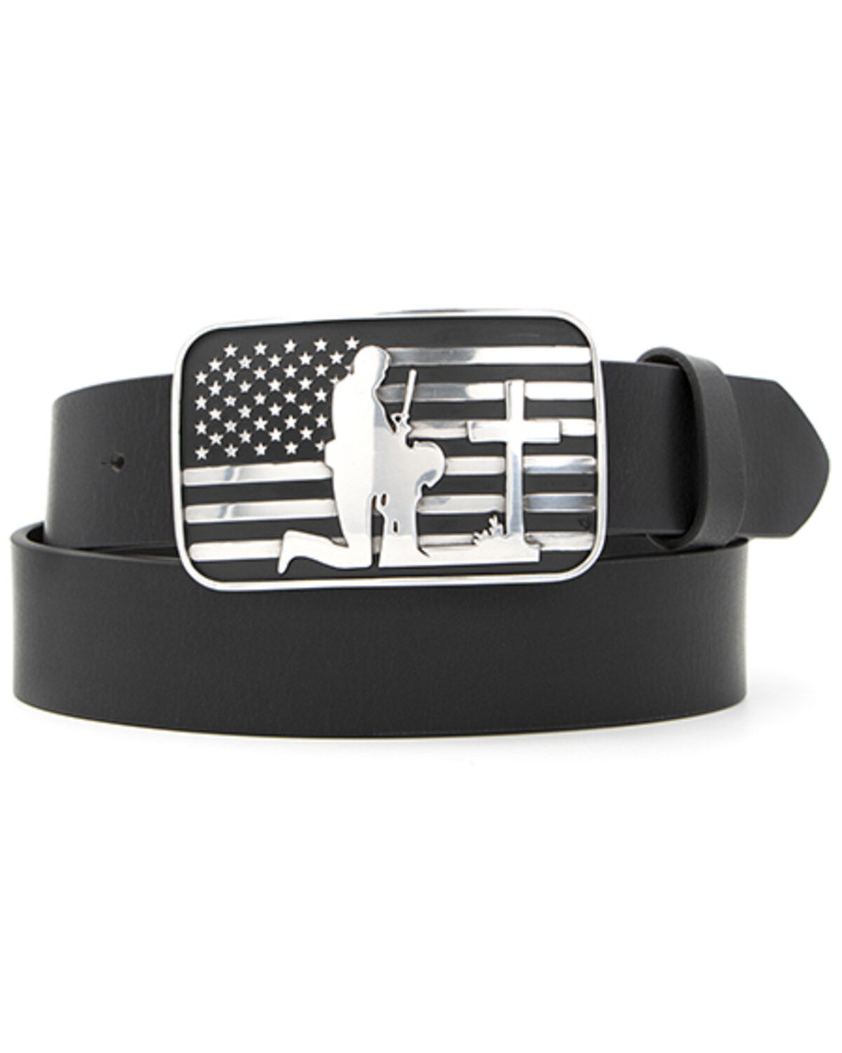 Men's Cody James Praying Cowboy American Flag Western Belt