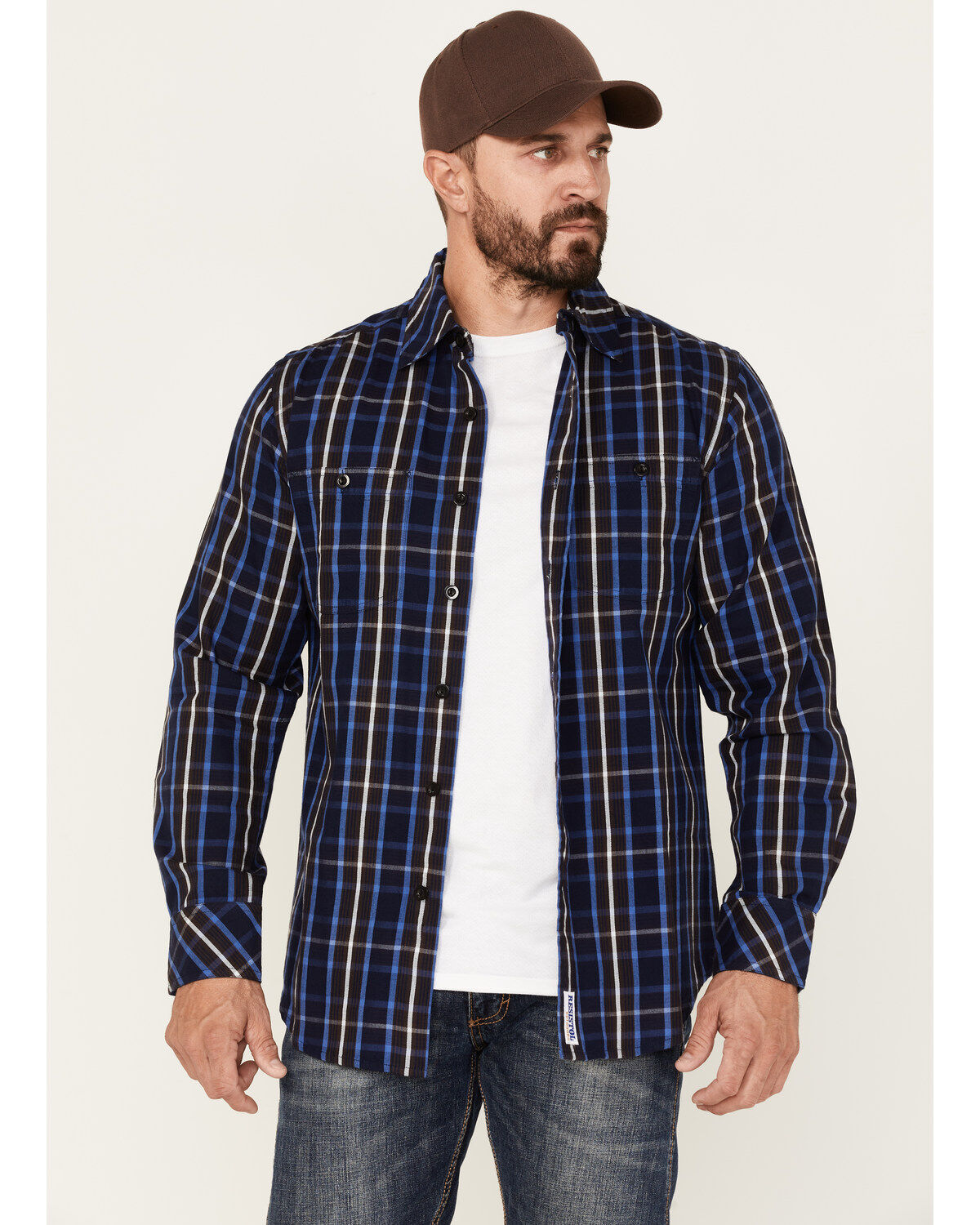 Men's Resistol Louisville Large Plaid Long Sleeve Button Down Shirt