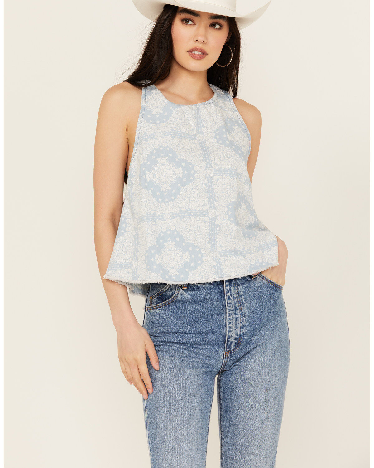 Women's Wrangler Bandana Print Sleeveless Tank Top