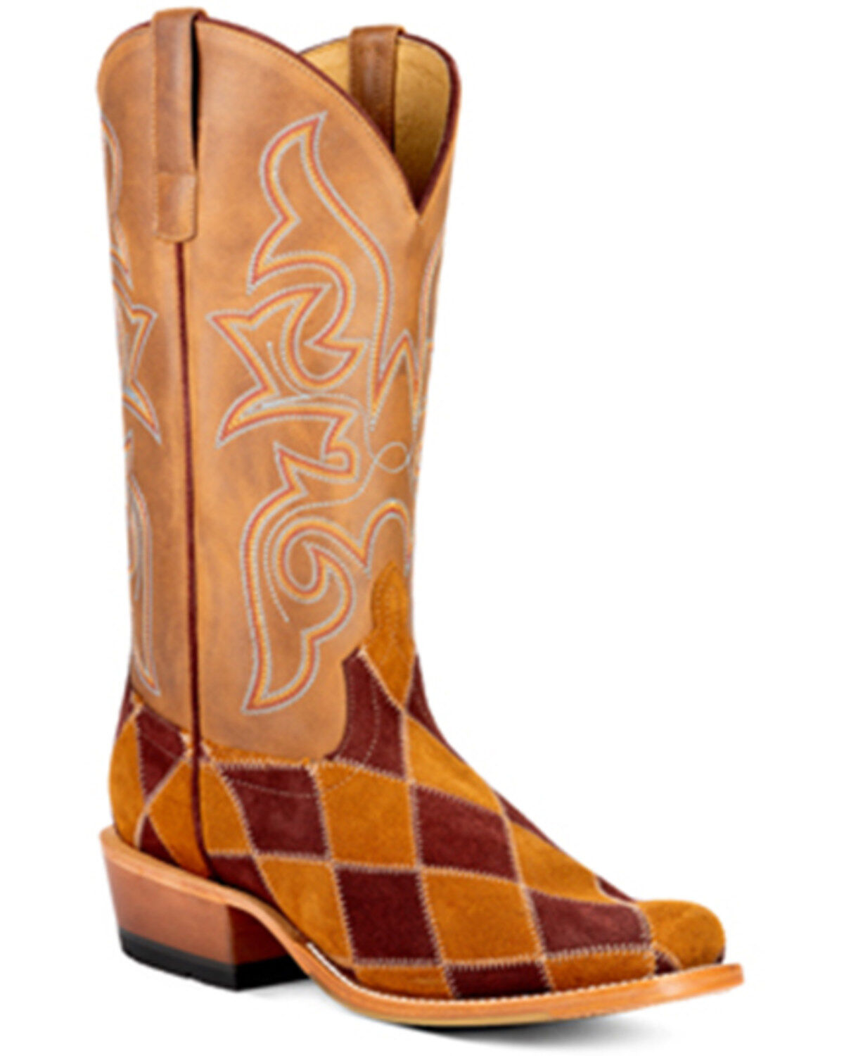 Men's Horse Power Patchwork Western Boots - Square Toe