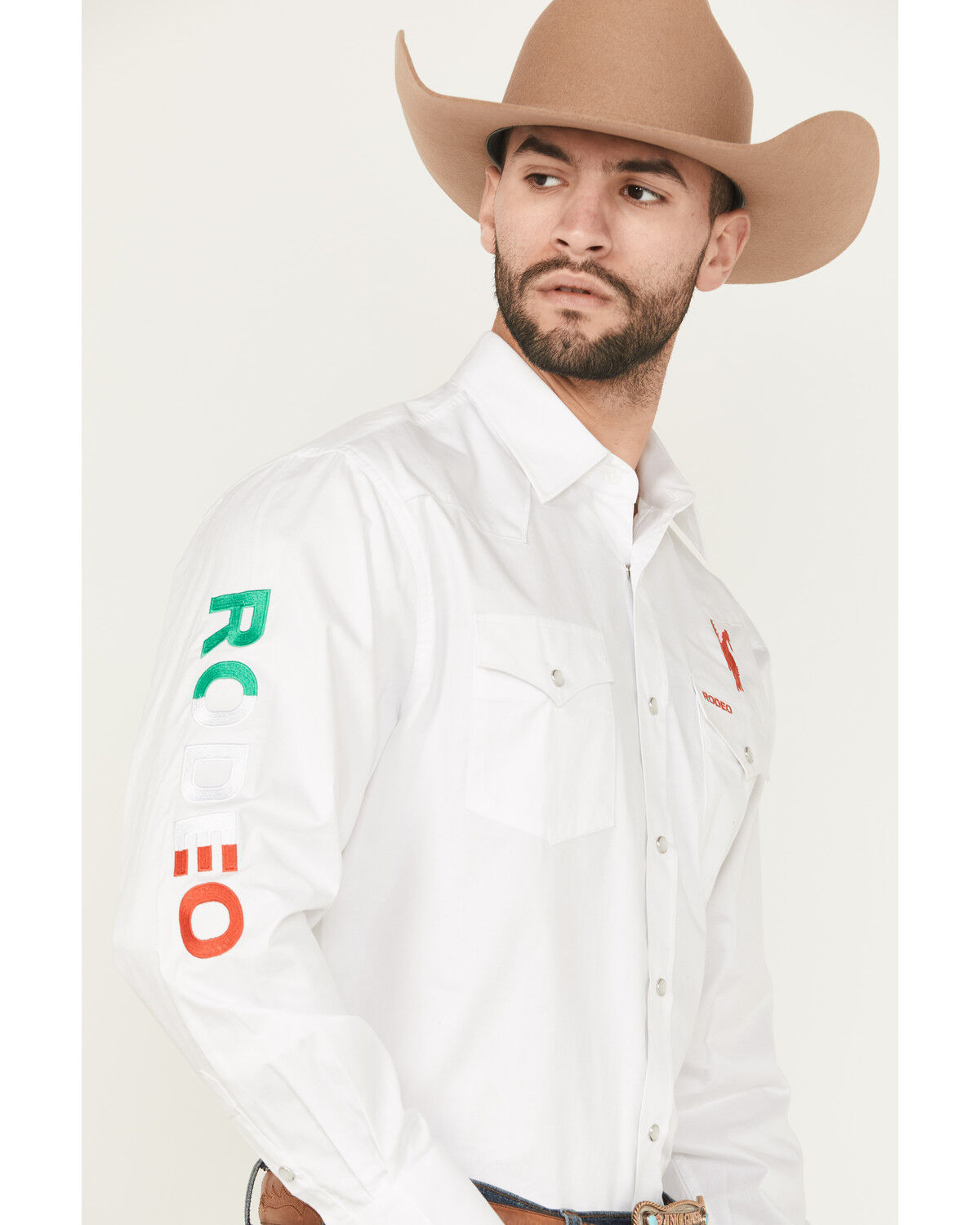 Men's Rodeo Clothing Boot Barn Exclusive Mexico Solid Long Sleeve Pear