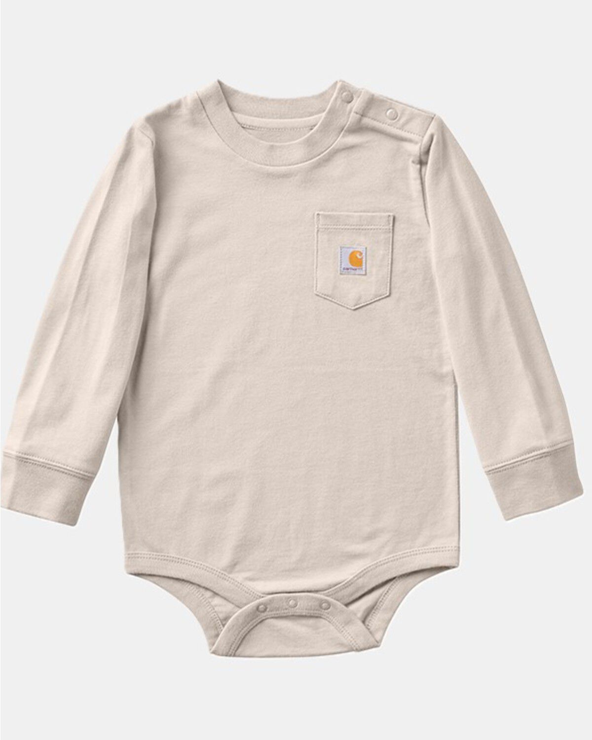 Boys' Carhartt Infant Solid Long Sleeve Pocket Onesie