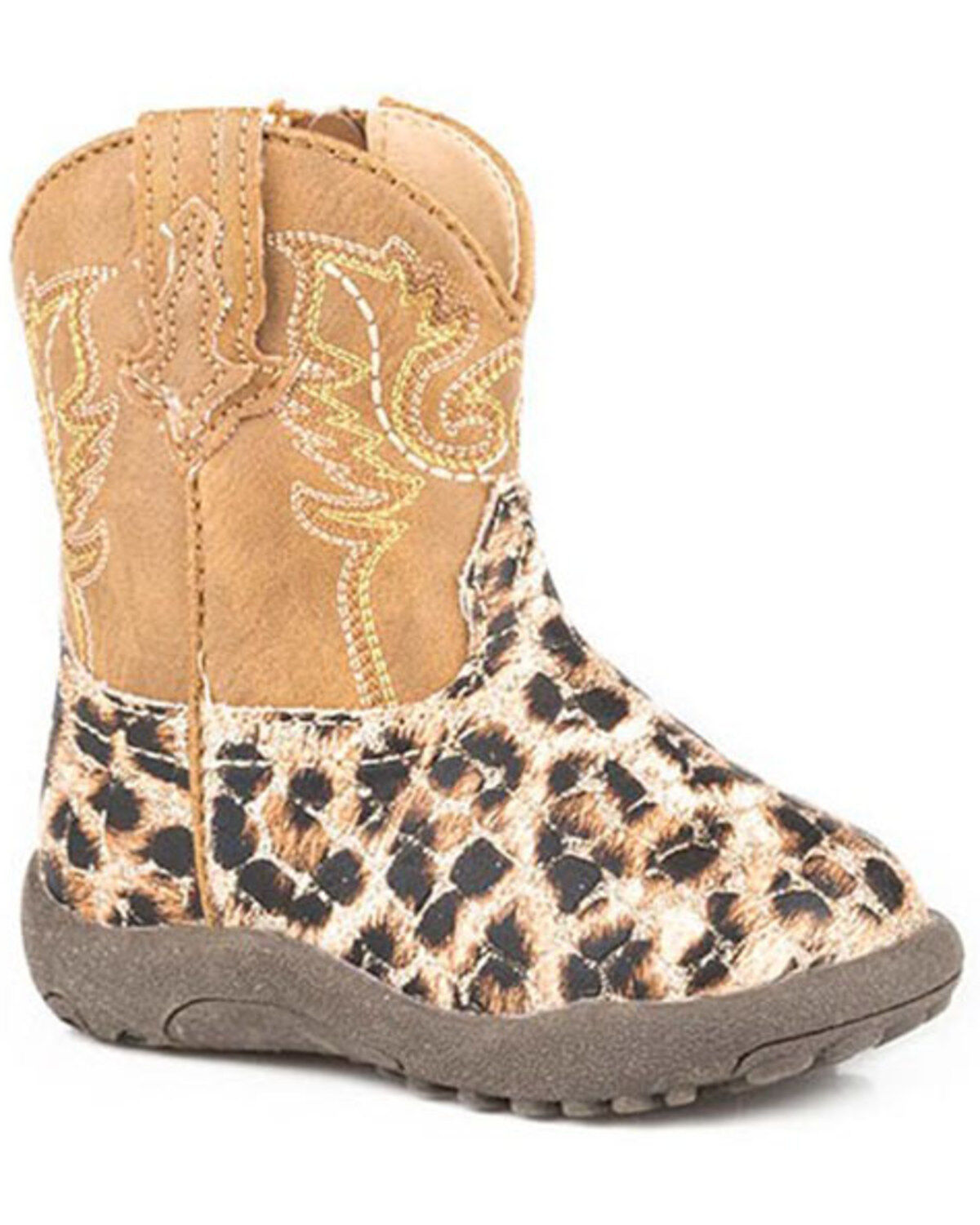 Girls' Roper Infant Glitter Leopard Poppet Boots - Round Toe