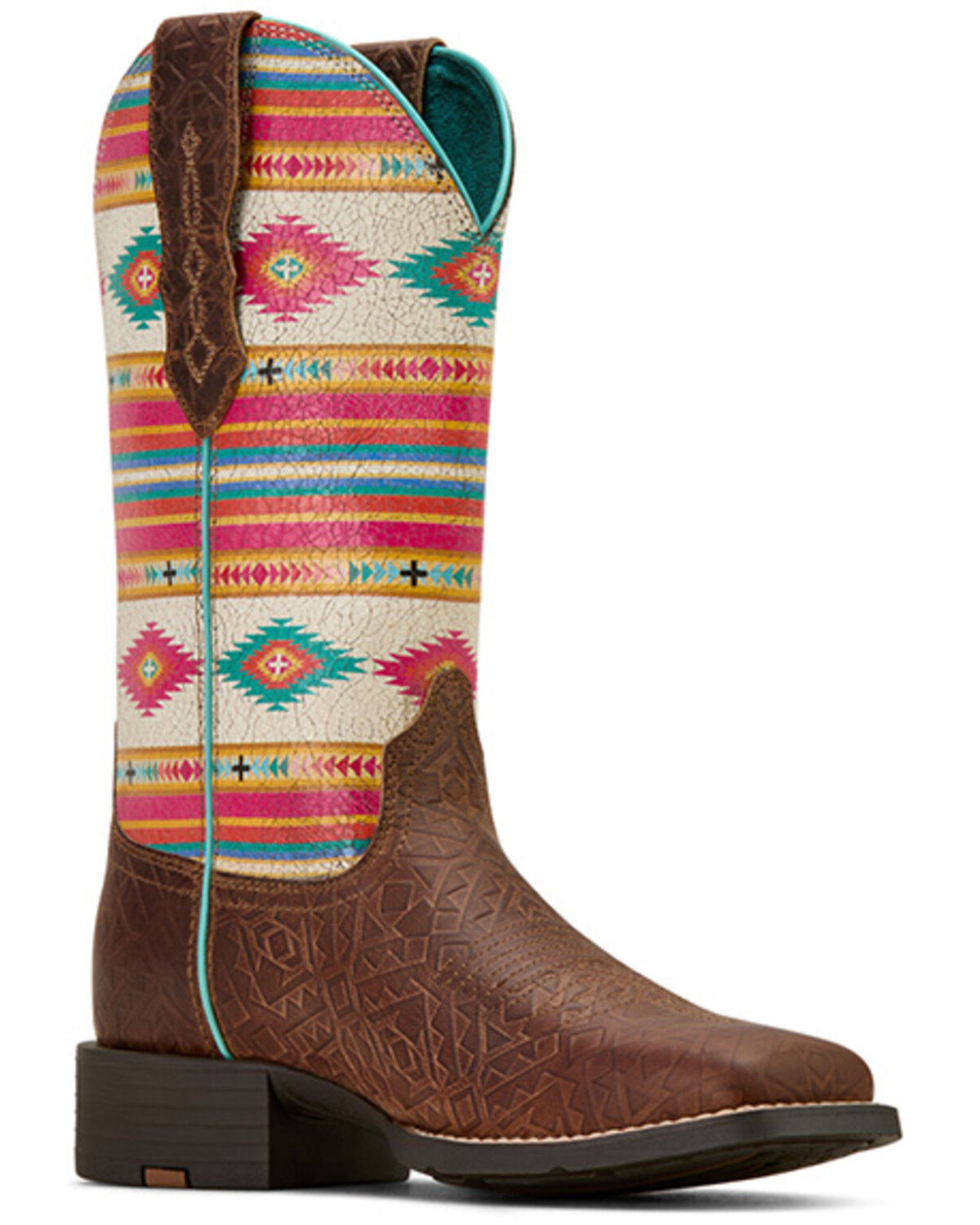 Women's Ariat Round Up StretchFit Western Boots - Broad Square Toe