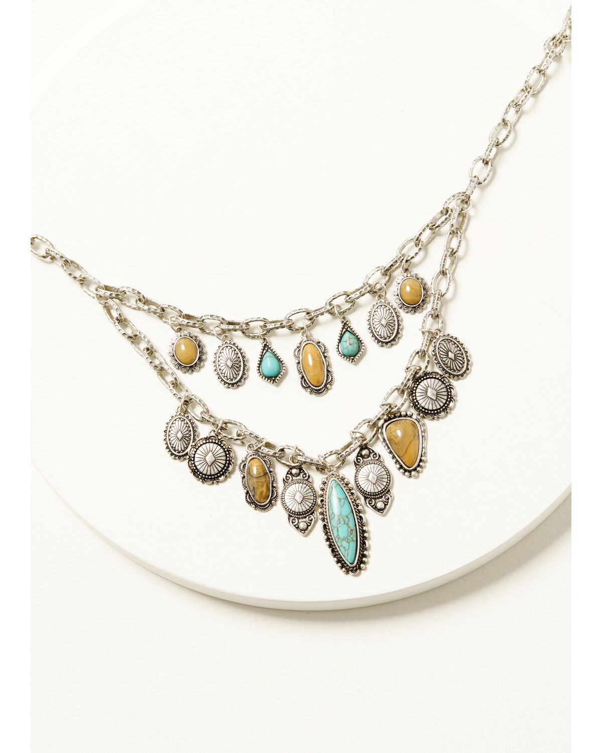 Women's Shyanne Rodeo Sunset Layered Charm Concho Necklace