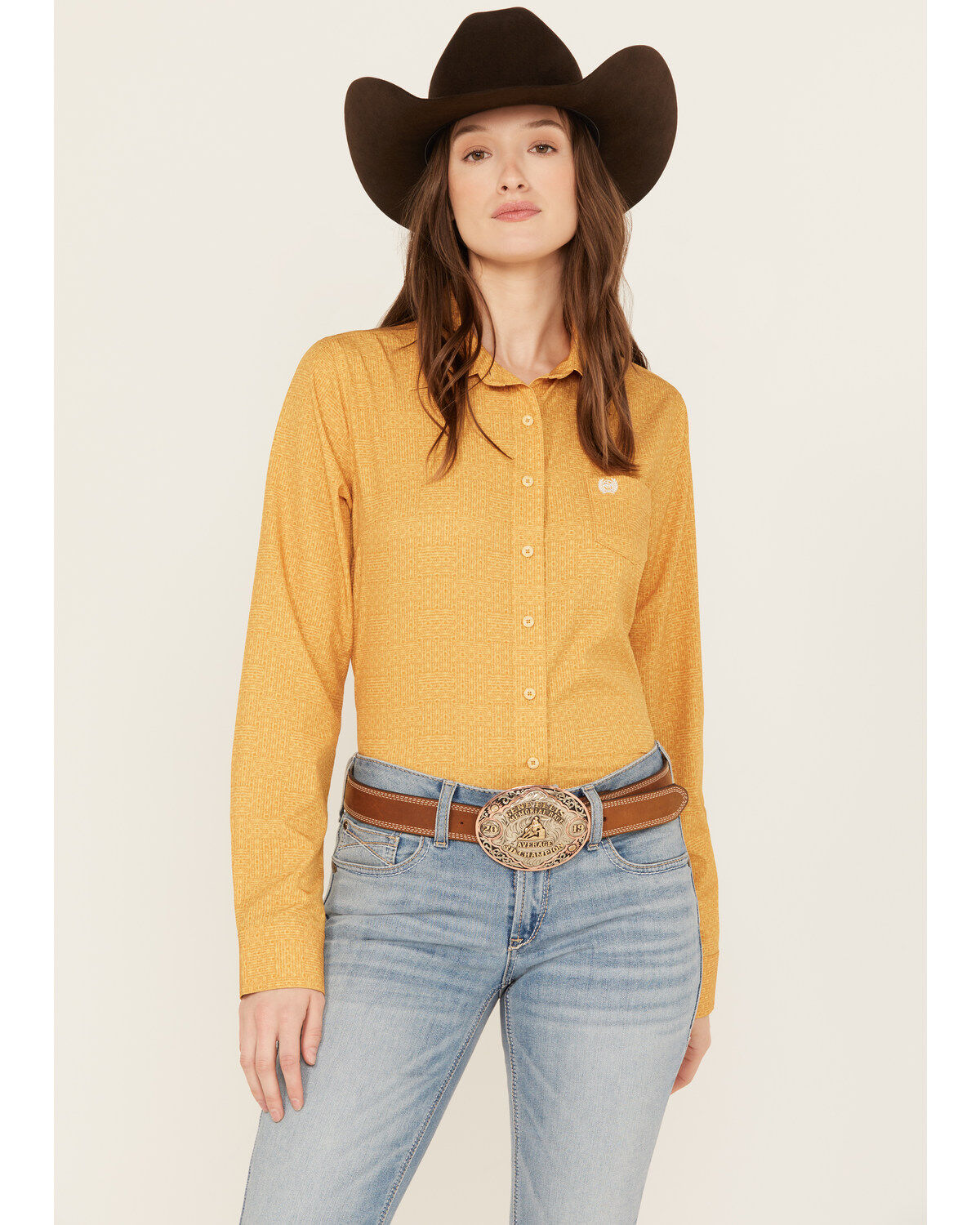Women's Cinch ARENAFLEX Printed Long Sleeve Button-Down Western Shirt