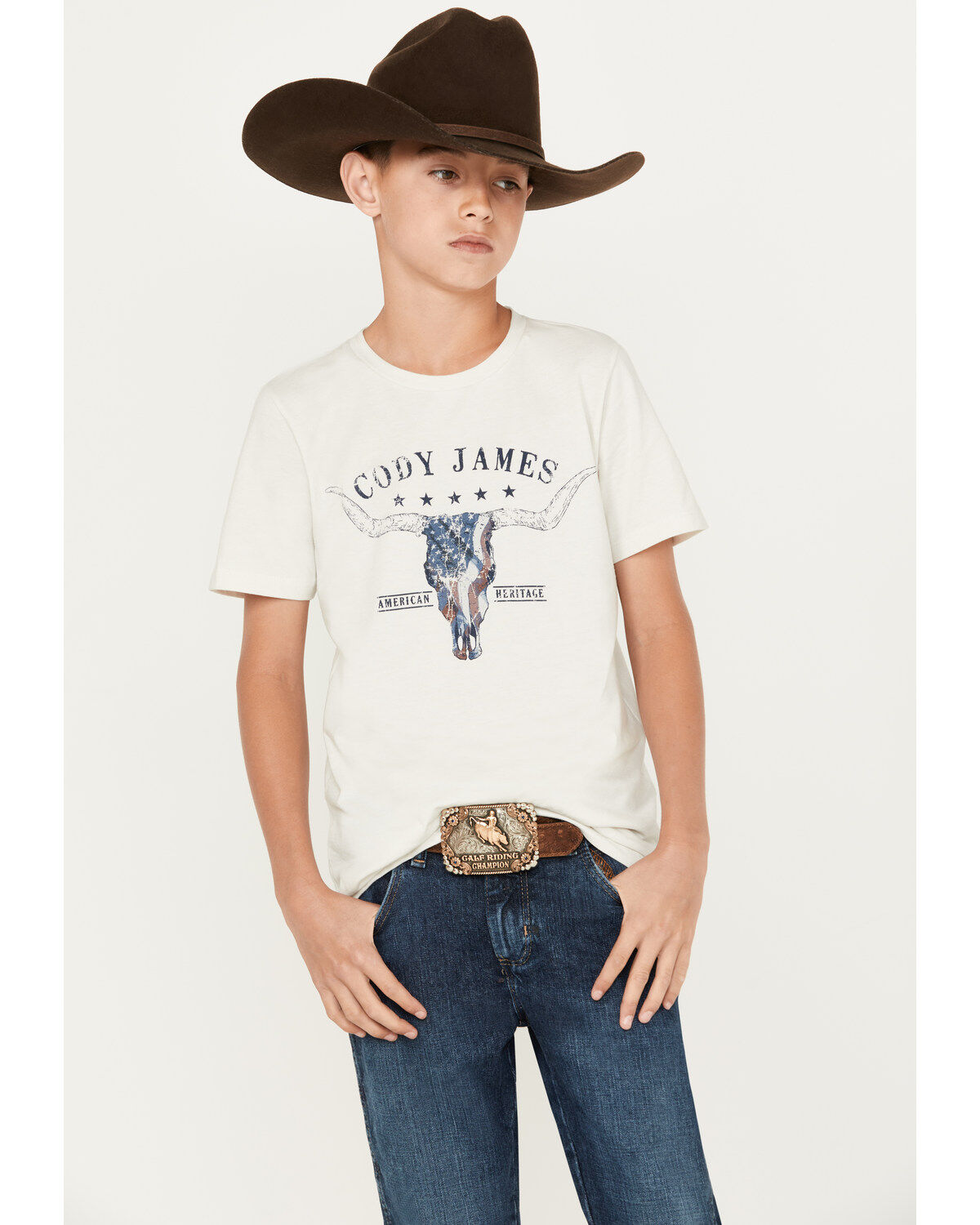 Boys' Cody James Steer Head Short Sleeve Graphic T-Shirt