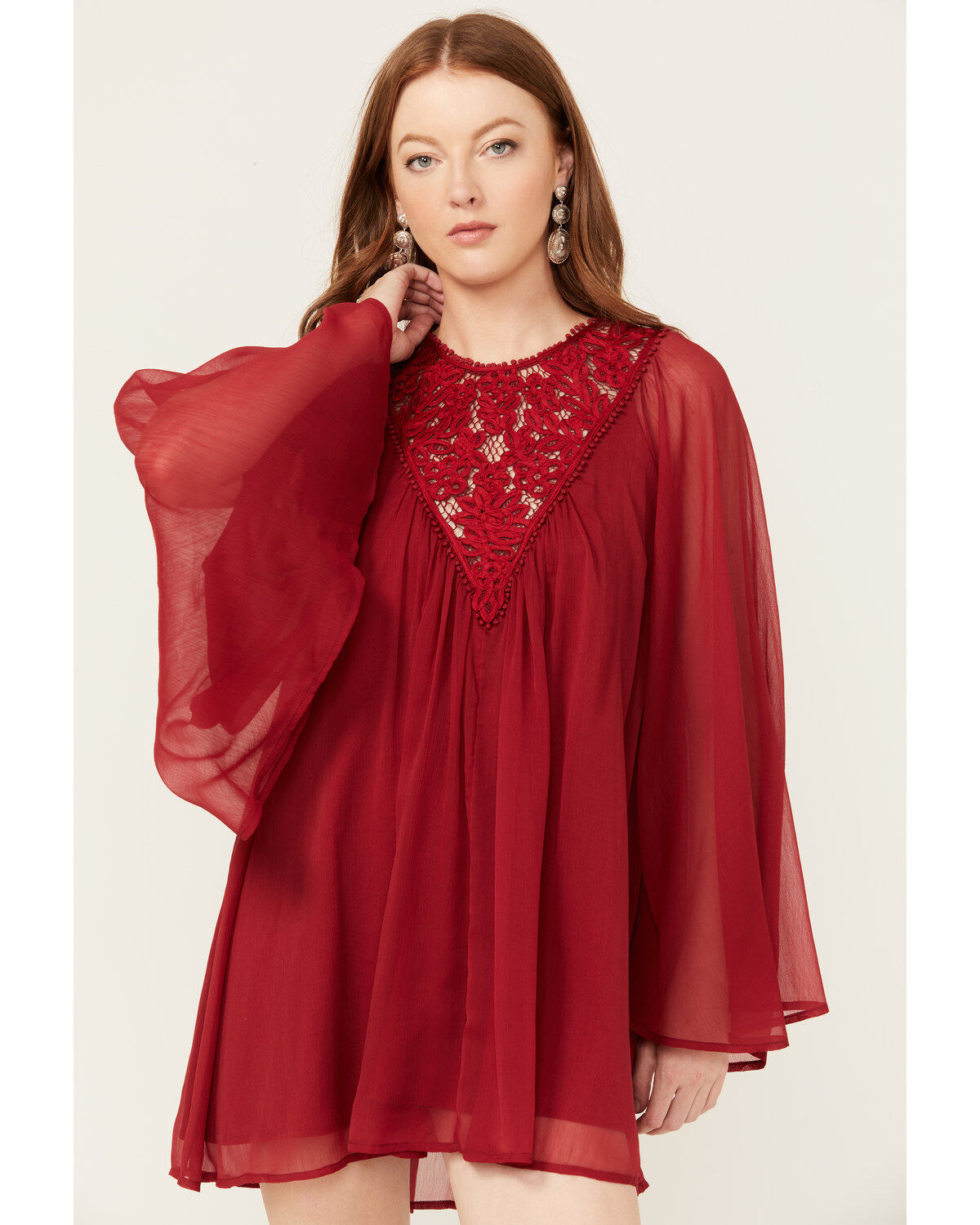 Women's Free People Sunshine of Love Long Sleeve Mini Dress