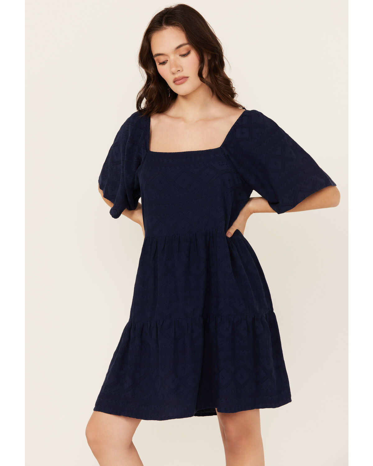 Women's Wrangler Solid Short Sleeve Mini Dress