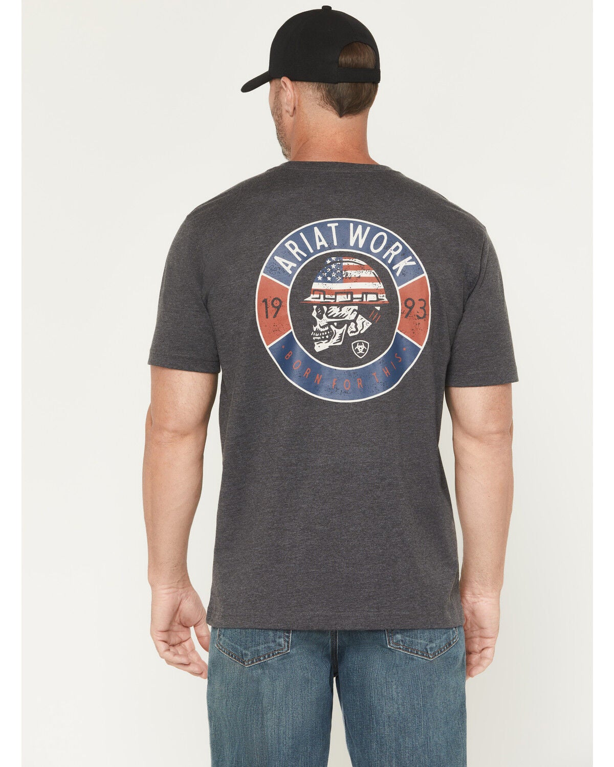 Men's Ariat Rebar Cotton Strong Bolt Short Sleeve Graphic Work Shirt