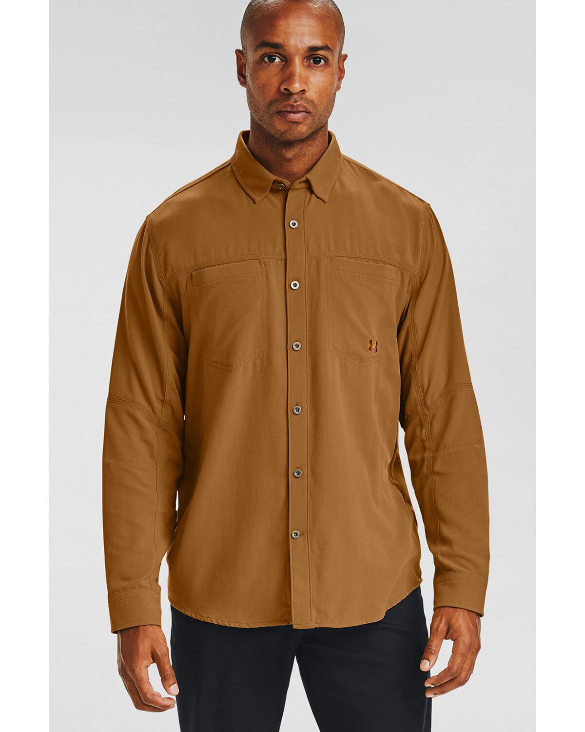 Men's Under Armour Yellow Payload Button Down Long Sleeve Work Shirt